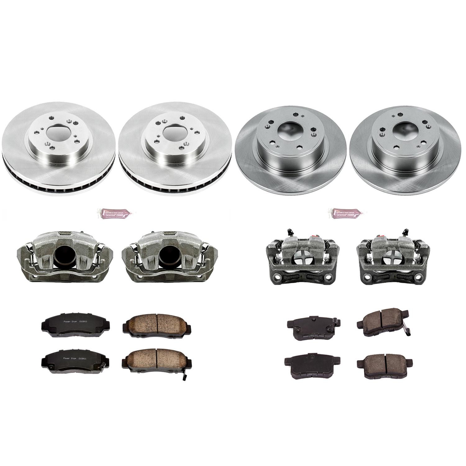 Power Stop 2011 Honda Accord Front & Rear Autospecialty Brake Kit w/Calipers (1x psbKCOE2292, 1x psbKCOE5368) thumbnail 2