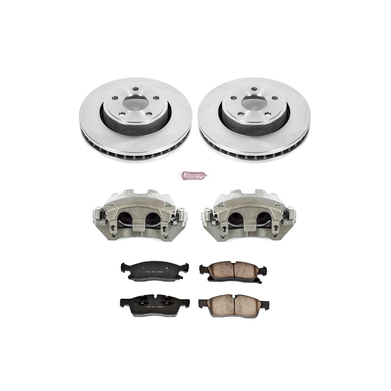 Power Stop 11-16 Jeep Grand Cherokee Front Autospecialty Kit w/Cals (2x psbAR83076, 1x psbL5296, 1x psbL5297, 1x psb16-1455) thumbnail 2
