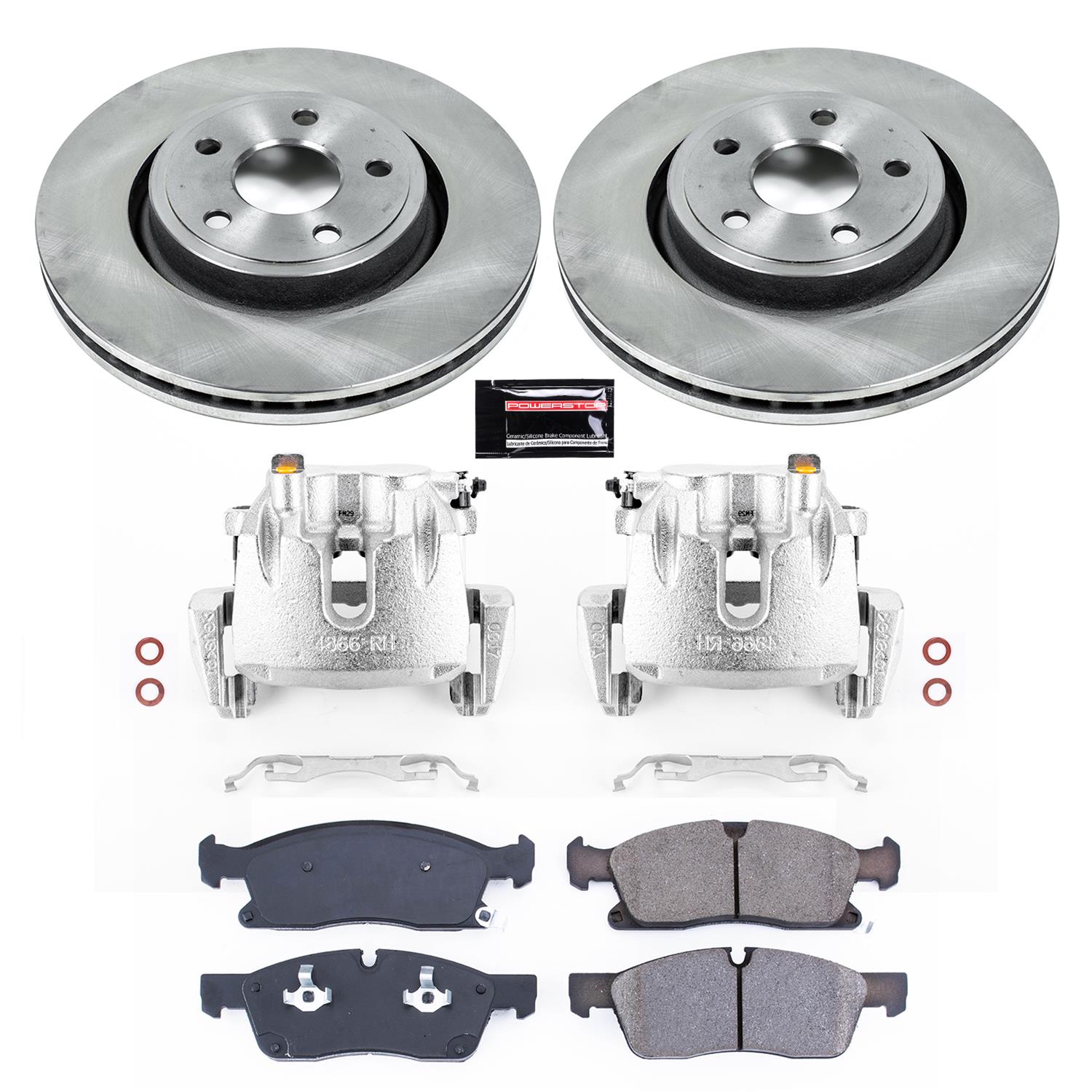 Power Stop 11-12 Jeep Grand Cherokee Front Autospecialty Kit w/Cals (1x psbL5296A, 2x psbAR83078, 1x psbL5297A, 1x psb16-1455) thumbnail 2