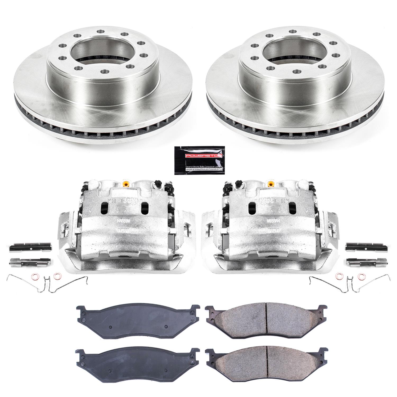Power Stop 05-16 Ford F-550 Super Duty Front Autospecialty Kit w/Cals (2x psbAR85113, 1x psbL8046B, 1x psbL8047B, 1x psb16-1066) thumbnail 2