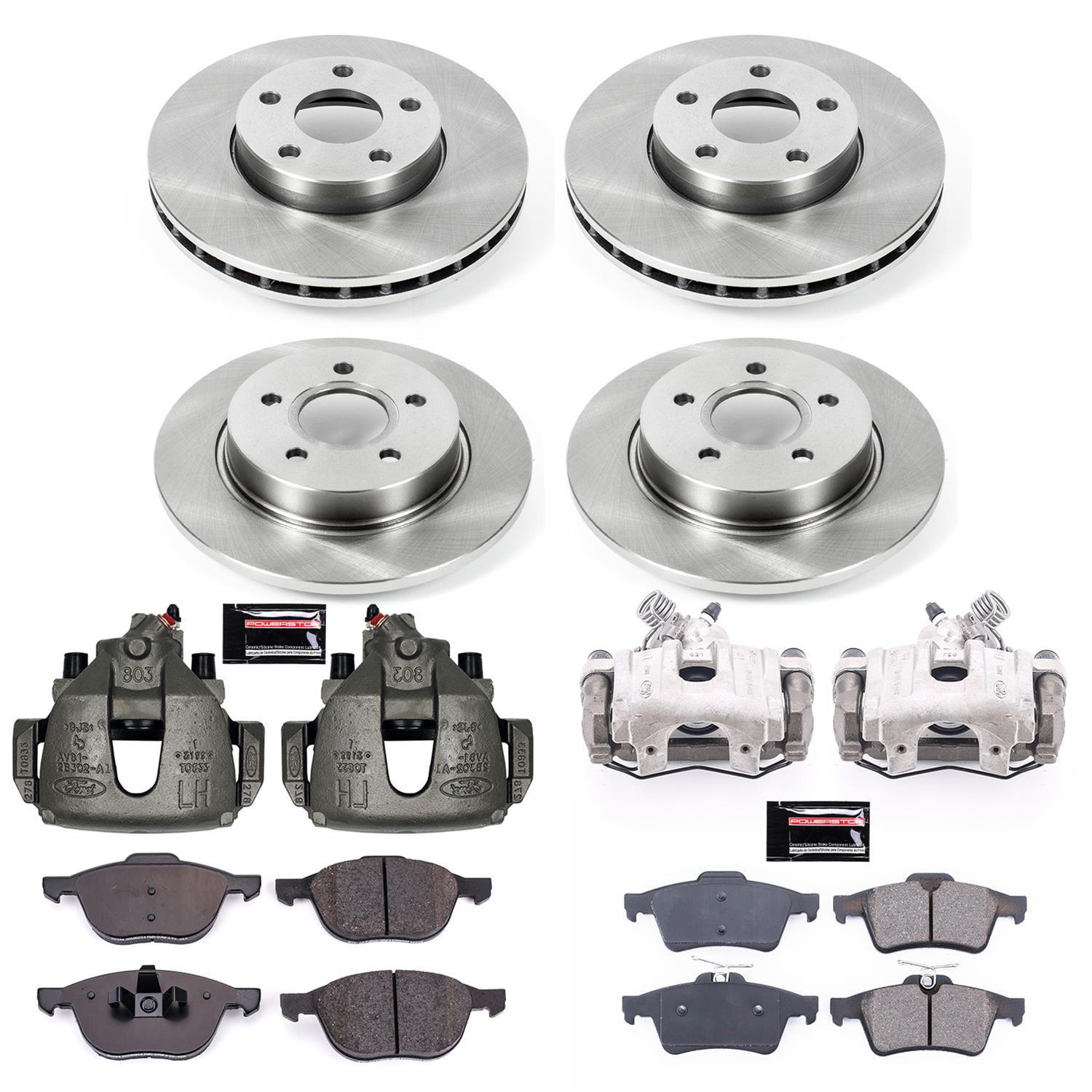 Power Stop 14-18 Ford Focus Front & Rear Autospecialty Brake Kit w/Calipers (1x psbKCOE5976A, 1x psbKCOE5975) thumbnail 2
