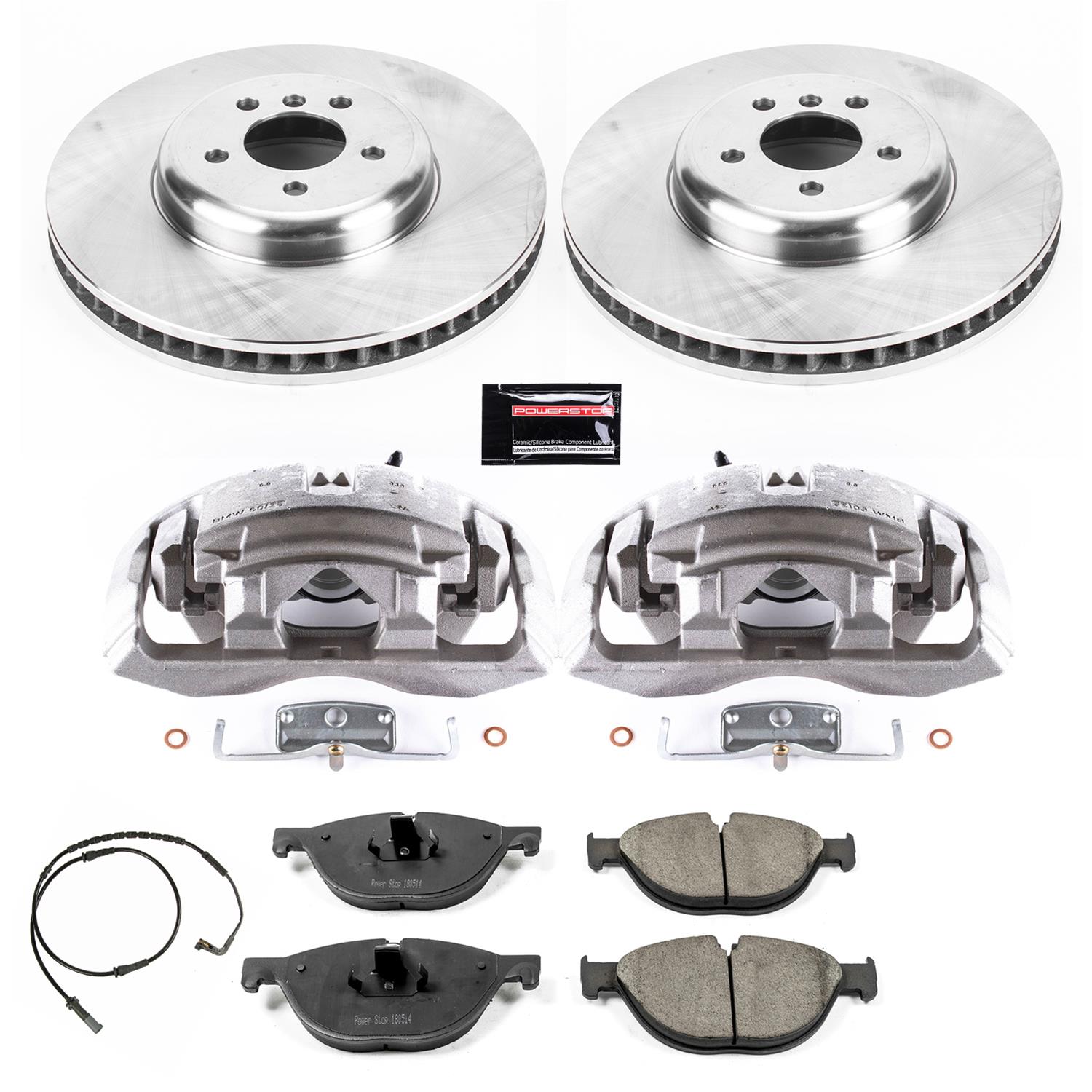 Power Stop 2009 BMW 750i Front Autospecialty Kit w/Cals (1x psbSW-1452, 1x psbL6078, 1x psbL6079, 2x psbEBR1220, 1x psb16-1409) thumbnail 2