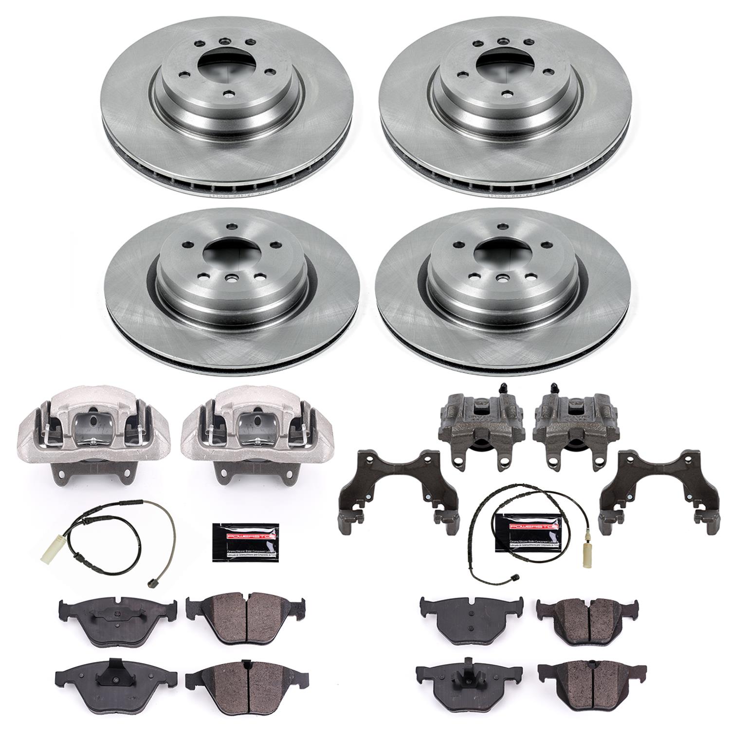 Power Stop 2011 BMW 335d Front & Rear Autospecialty Kit w/Cals (Bundled Kit) thumbnail 2