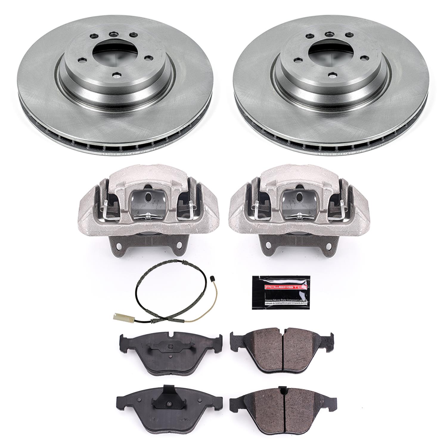 Power Stop 13-15 BMW X1 Front Autospecialty Kit w/Cals (2x psbEBR850, 1x psbL3334, 1x psbL3335, 1x psbSW-0467, 1x psb16-1260) thumbnail 2