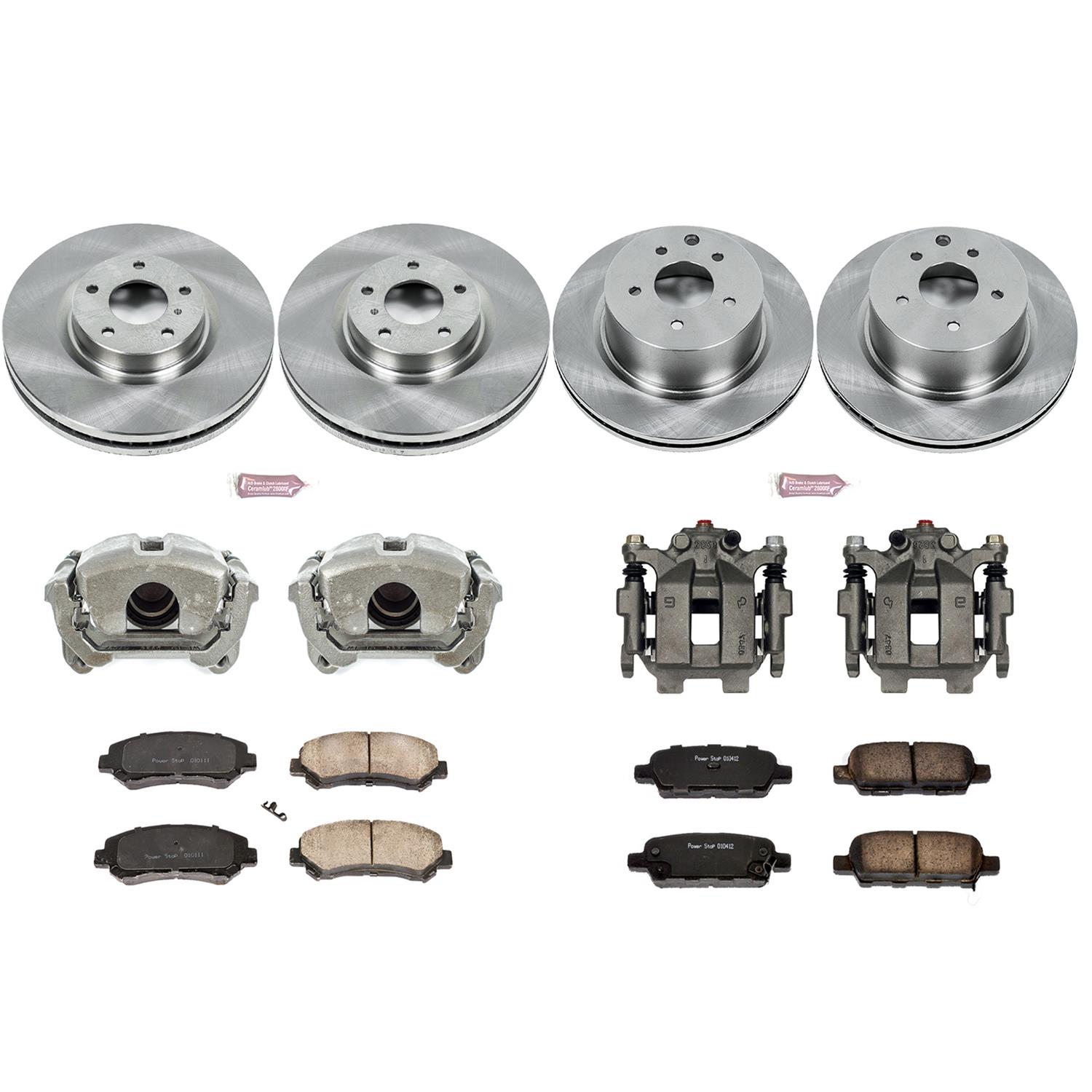Power Stop 09-14 Nissan Maxima Front & Rear Autospecialty Kit w/Cals (Bundled Kit) thumbnail 2