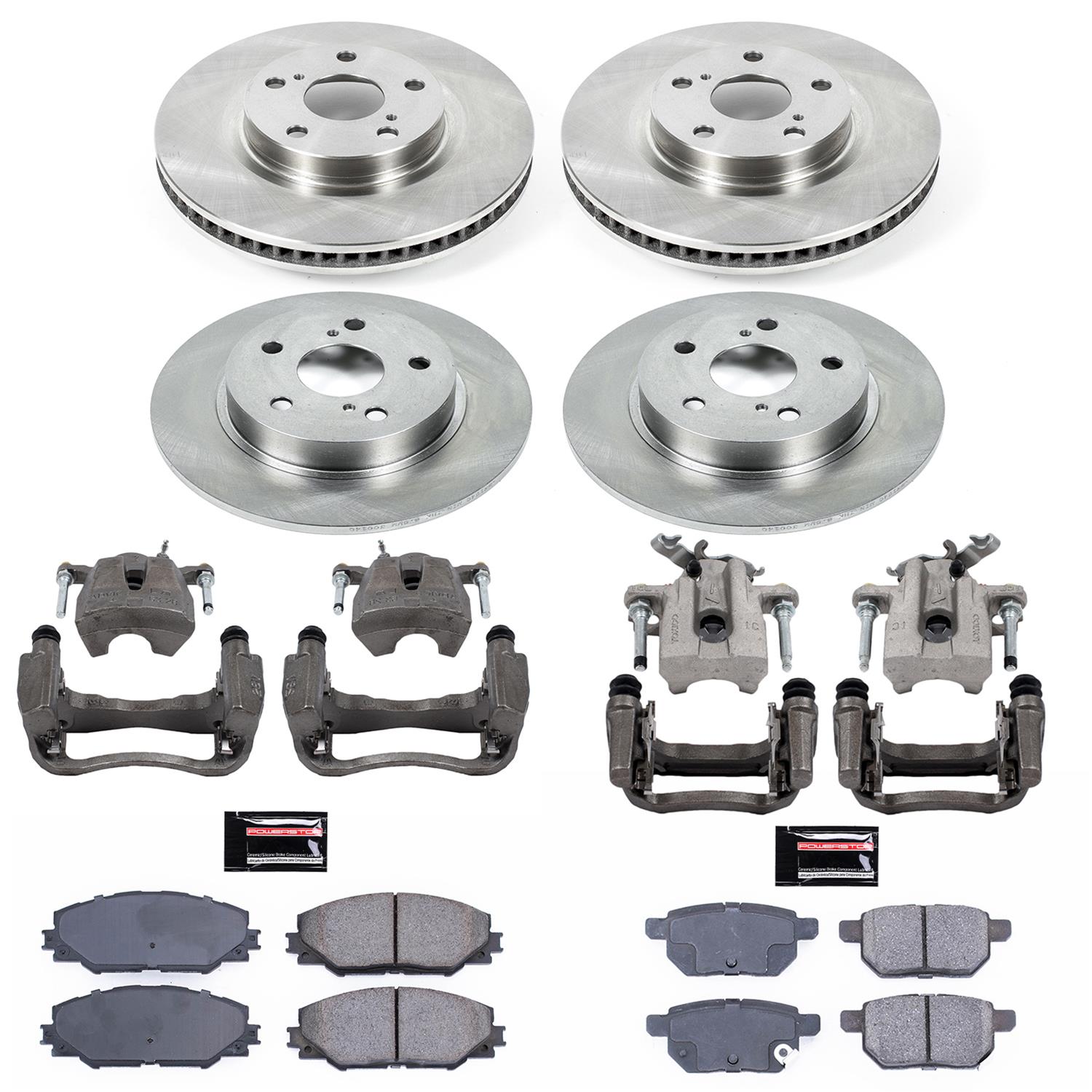 Power Stop 11-16 Scion tC Front & Rear Autospecialty Brake Kit w/Calipers (1x psbKCOE3054, 1x psbKCOE6097) thumbnail 2