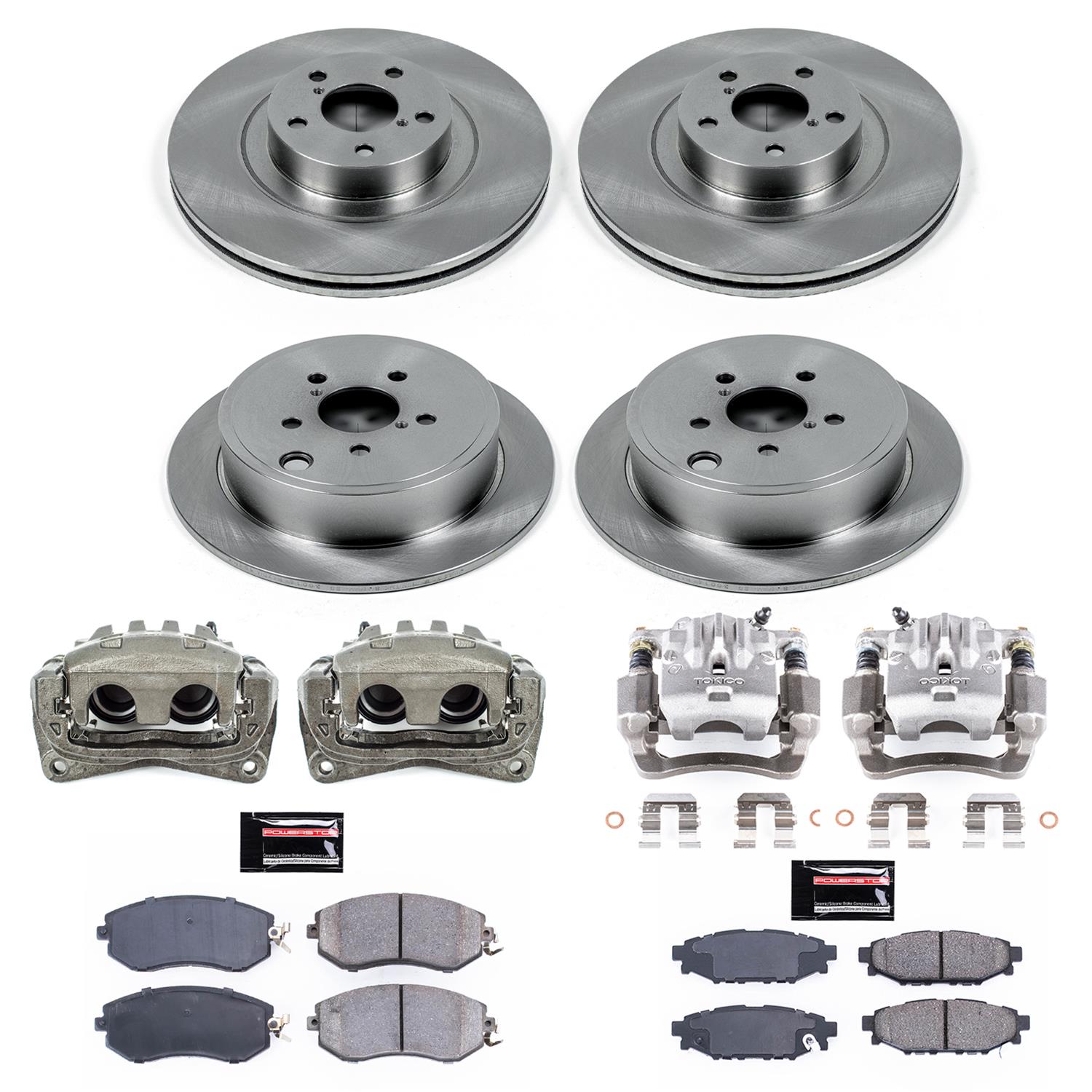 Power Stop 13-14 Subaru Legacy Front & Rear Autospecialty Brake Kit w/Calipers (1x psbKCOE4631A, 1x psbKCOE6082) thumbnail 2