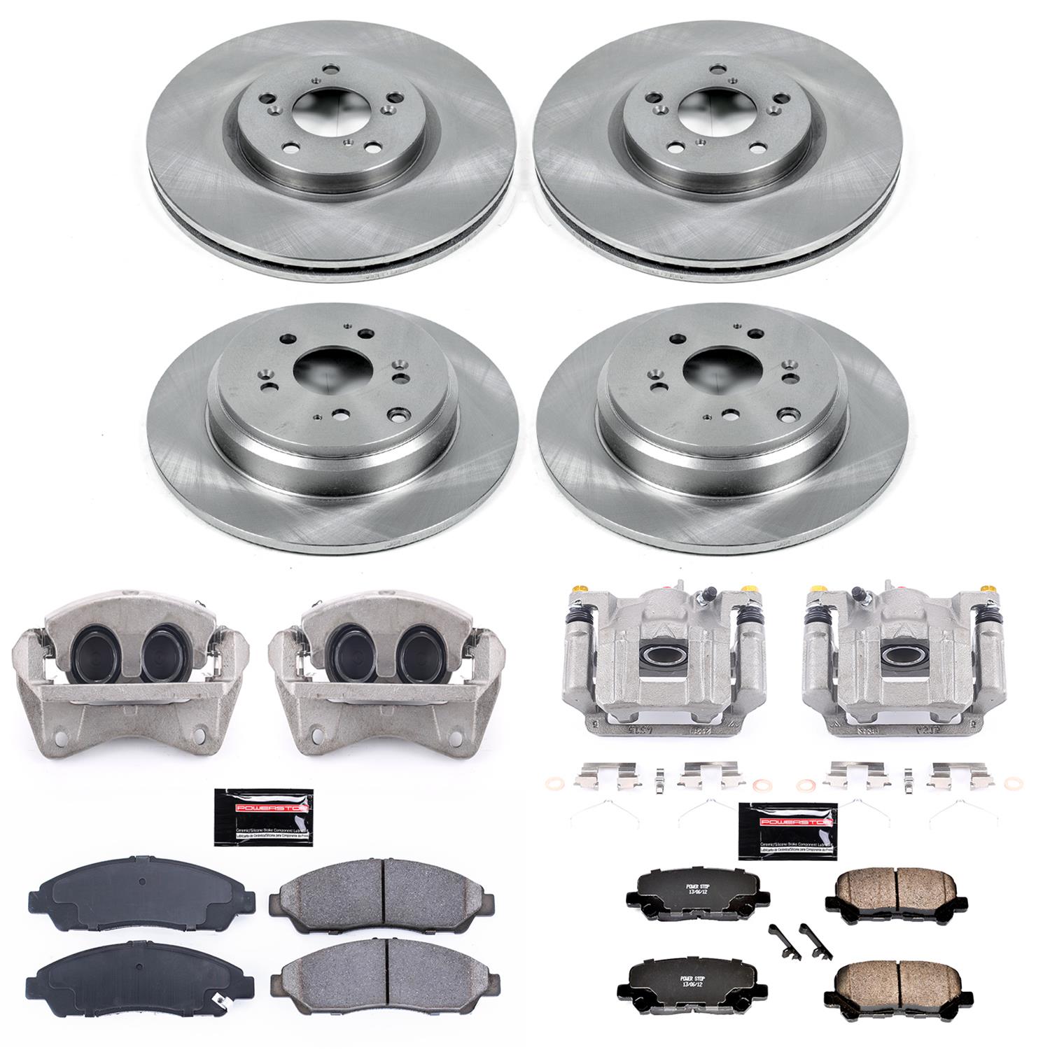 PowerStop Z17 Brake Kit w/ Calipers | Subaru Impreza WRX/X 08-10 / Forester 09-10 (KCOE4077) main image 1