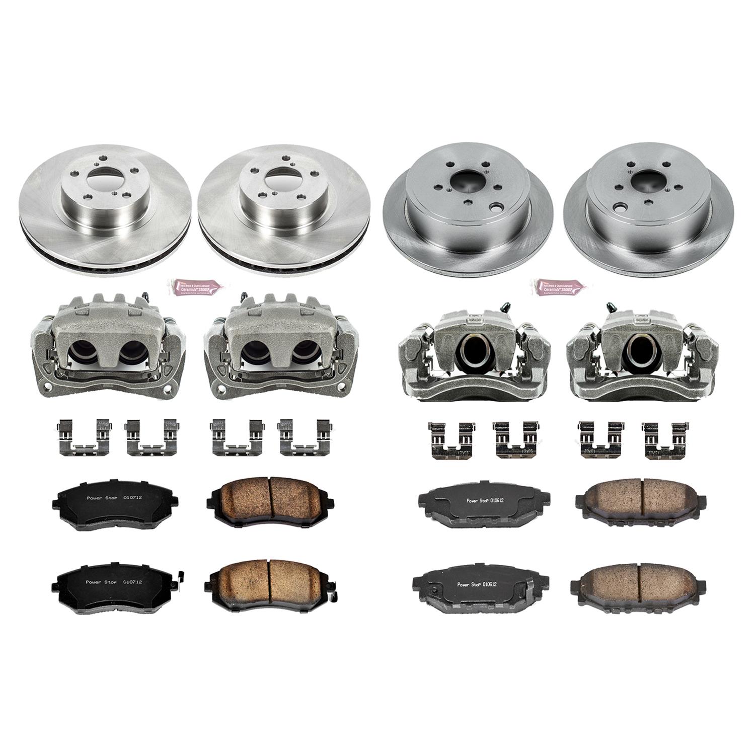 Power Stop 08-10 Subaru Impreza Front & Rear Autospecialty Brake Kit w/Calipers (1x psbKCOE1124, 1x psbKCOE4631) thumbnail 2