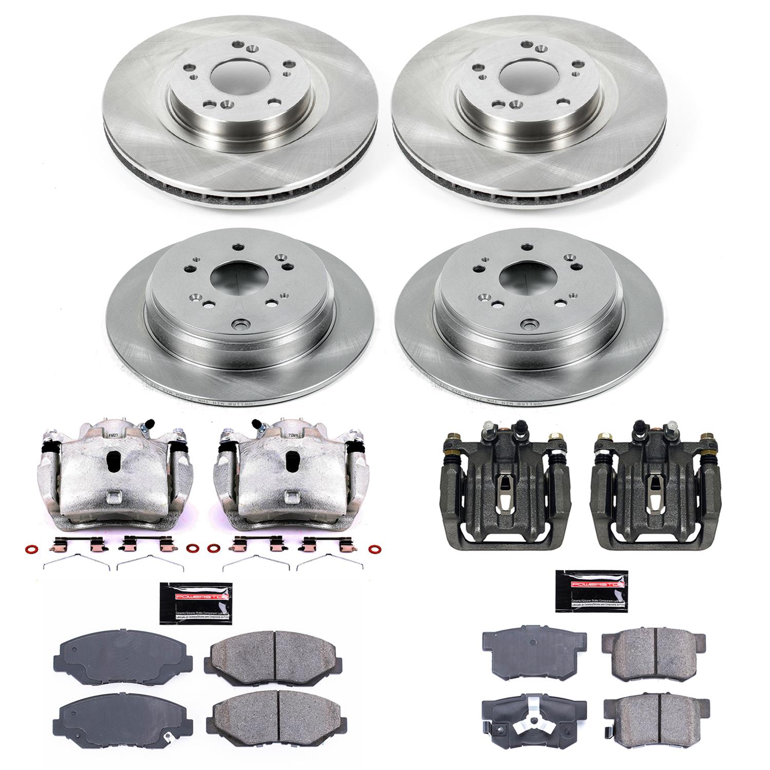 Power Stop 05-06 Honda CR-V Front & Rear Autospecialty Brake Kit w/Calipers (1x psbKCOE206A, 1x psbKCOE3055) thumbnail 2