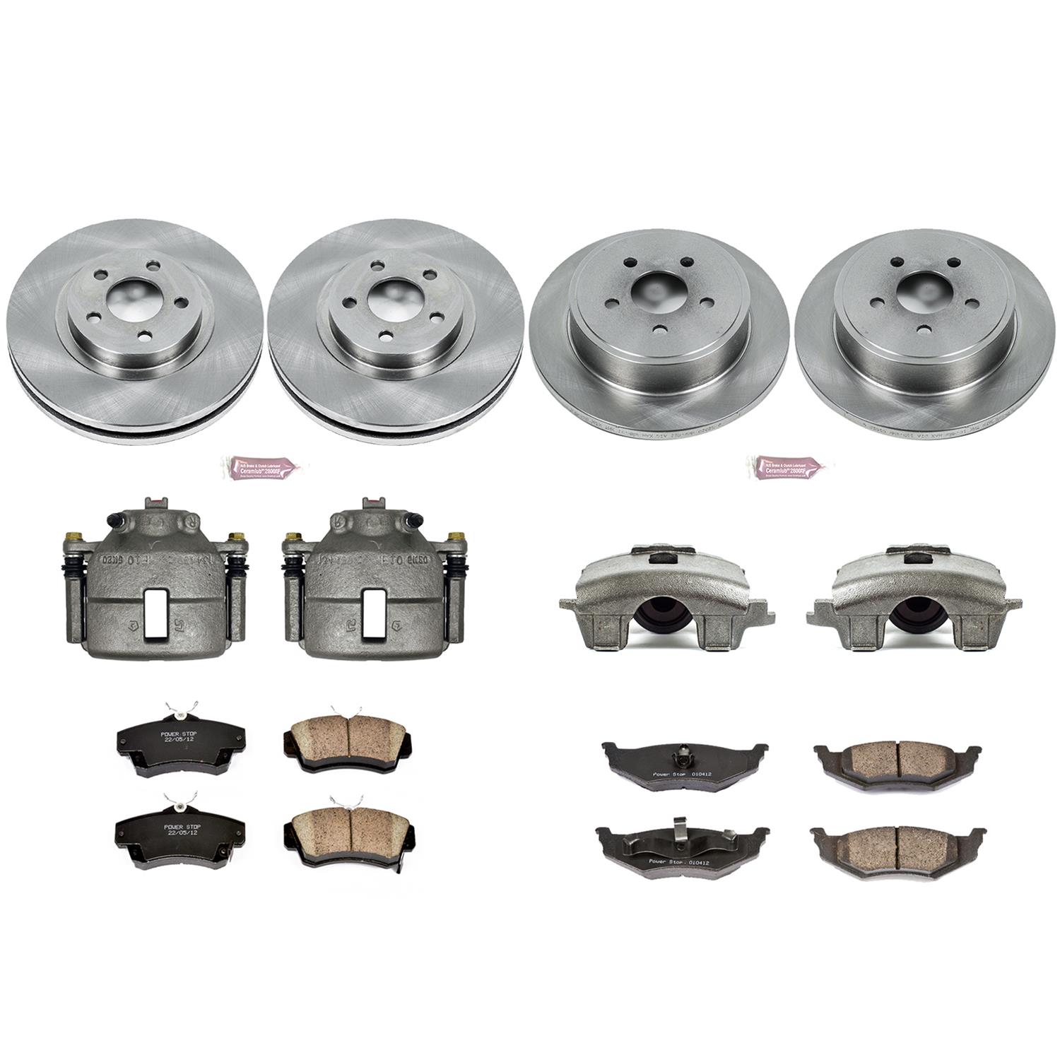 Power Stop 2010 Chrysler PT Cruiser Front & Rear Autospecialty Brake Kit w/Calipers (1x psbKCOE1704A, 1x psbKCOE1709) thumbnail 2