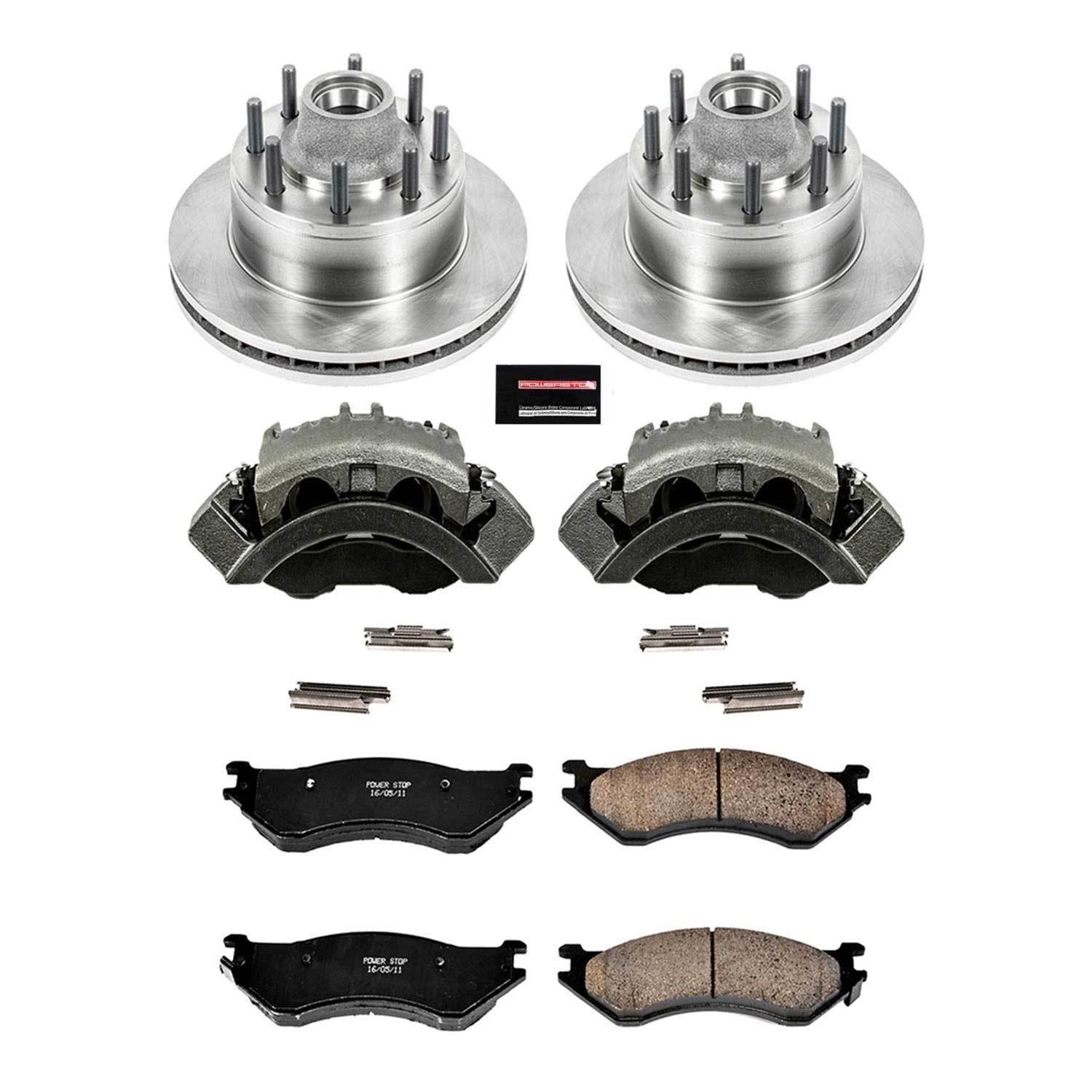 Power Stop 2004 Ford F-150 Heritage Front Autospecialty Kit w/Cals (1x psbL4652, 2x psbAR8545, 1x psbL4653, 1x psb16-702) thumbnail 2