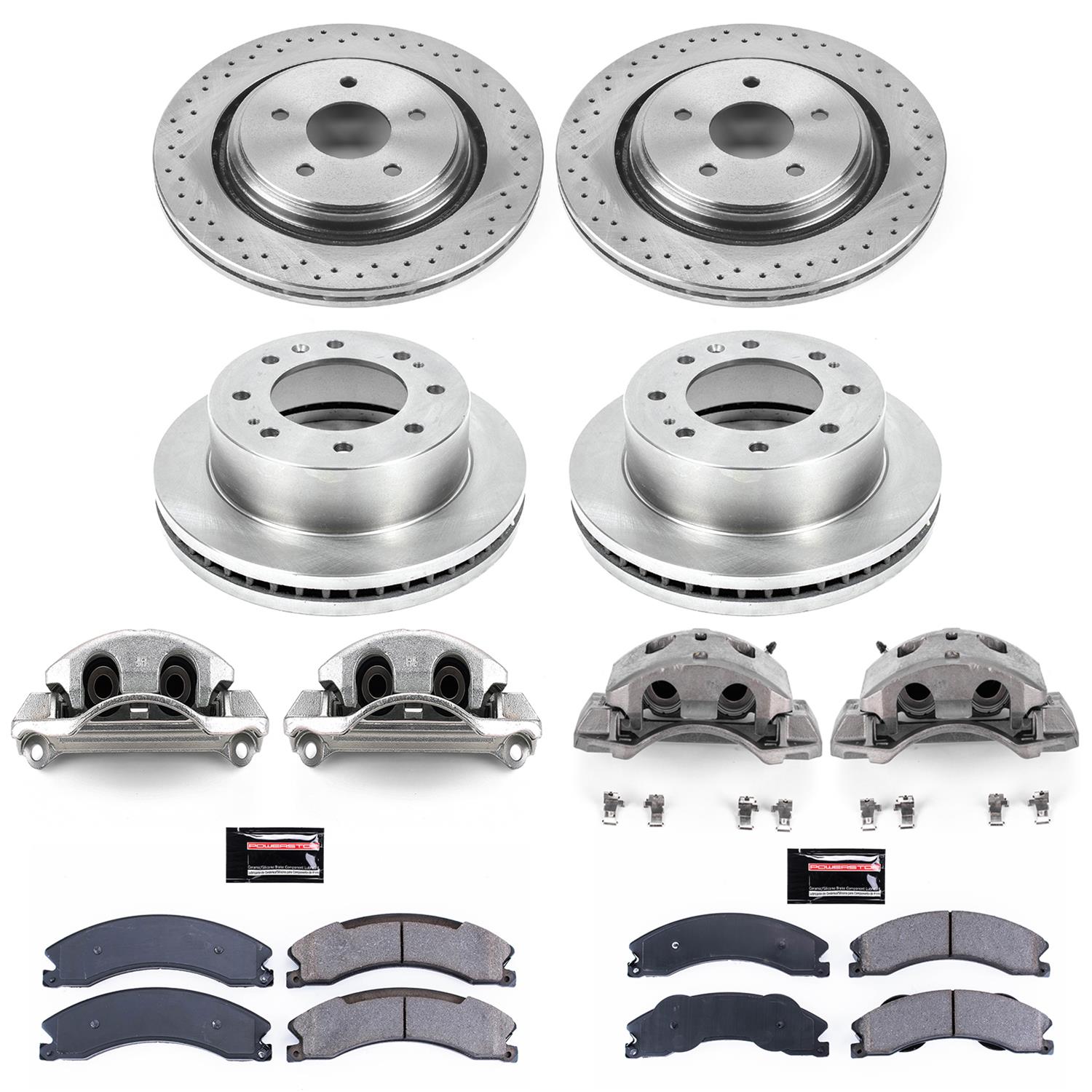 Power Stop 12-14 Chevrolet Silverado 2500 HD Front & Rear Autospecialty Kit w/Cals (Bundled Kit) thumbnail 2