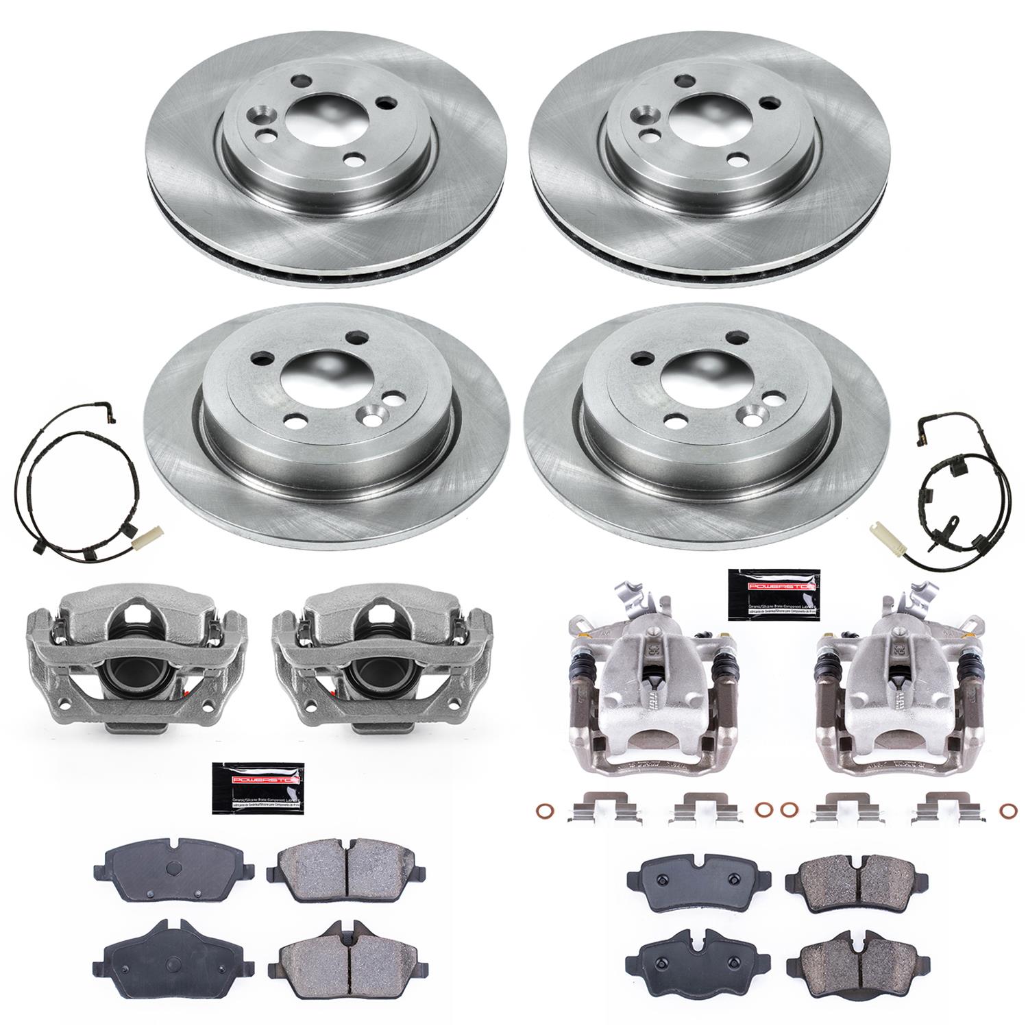 Power Stop 07-10 Mini Cooper Front & Rear Autospecialty Brake Kit w/Calipers (1x psbKCOE6066, 1x psbKCOE6281) thumbnail 2