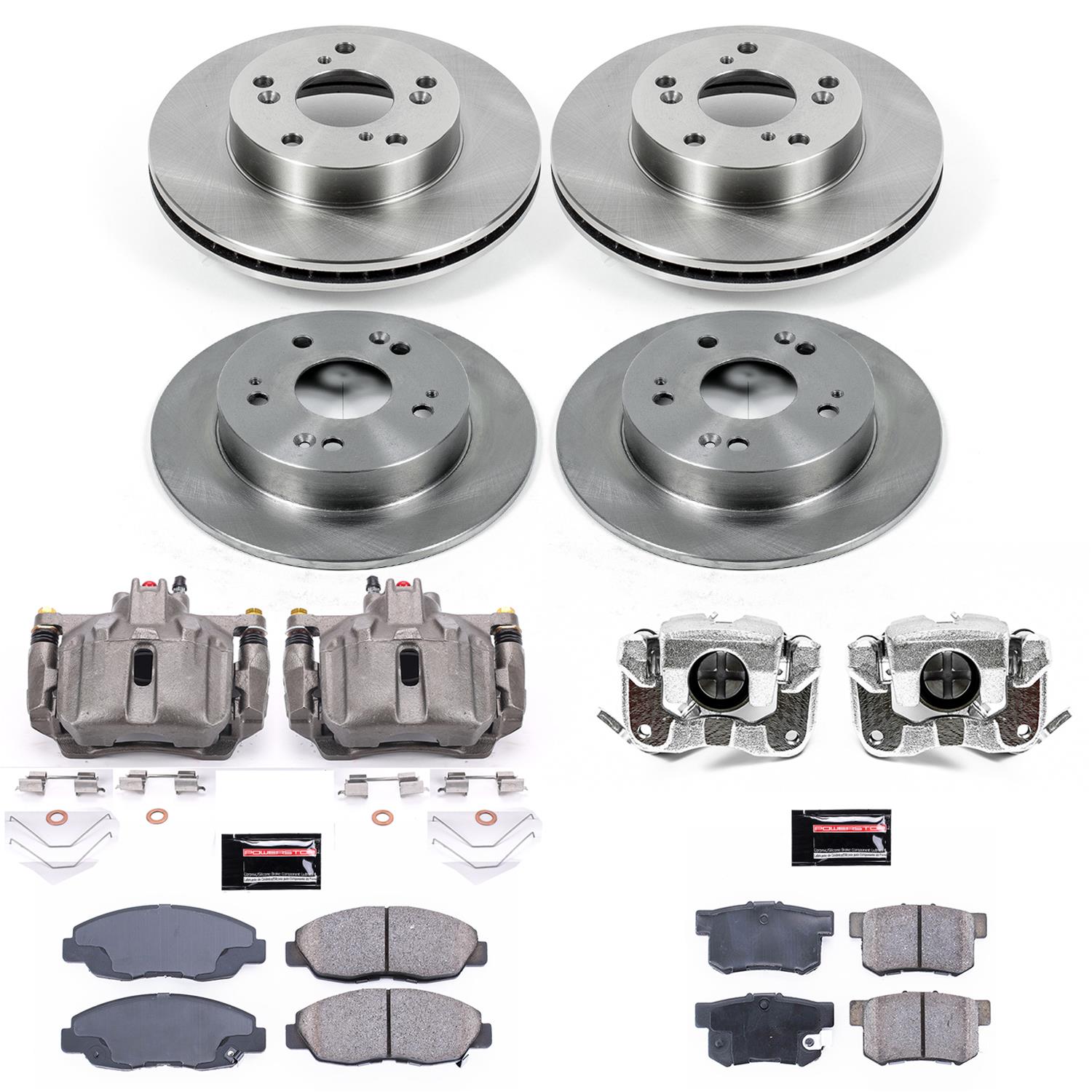Power Stop 2012 Honda Civic Front & Rear Autospecialty Brake Kit w/Calipers (1x psbKCOE6319, 1x psbKCOE1243) thumbnail 2