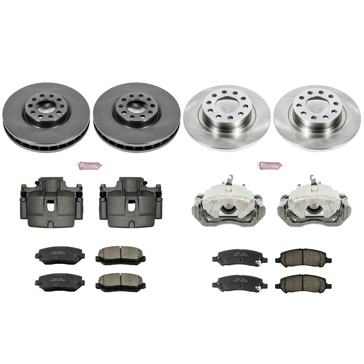 Power Stop 13-16 Dodge Dart Front & Rear Autospecialty Brake Kit w/Calipers (1x psbKCOE6372, 1x psbKCOE6371) thumbnail 2