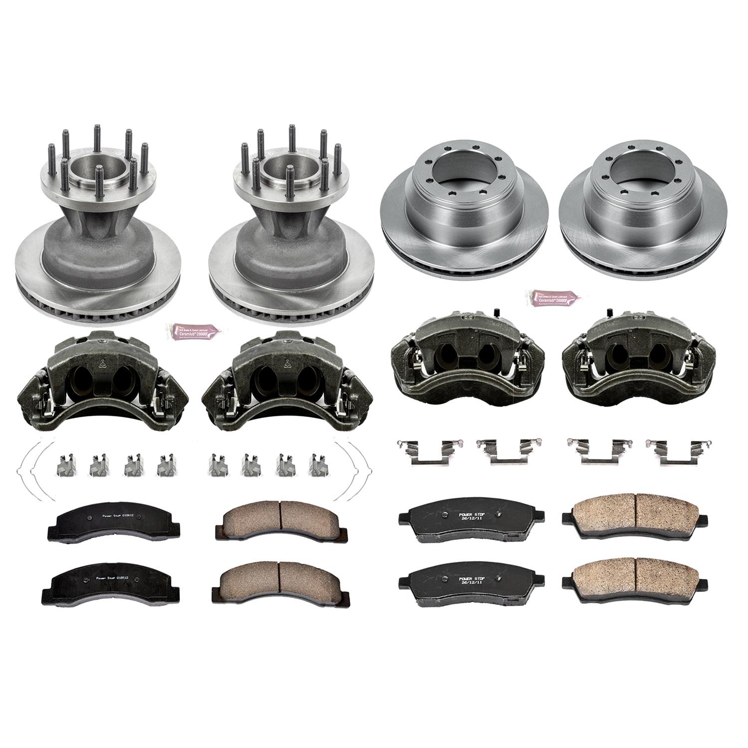 Power Stop 03-04 Ford F-350 Super Duty Front & Rear Autospecialty Kit w/Cals (Bundled Kit) thumbnail 2