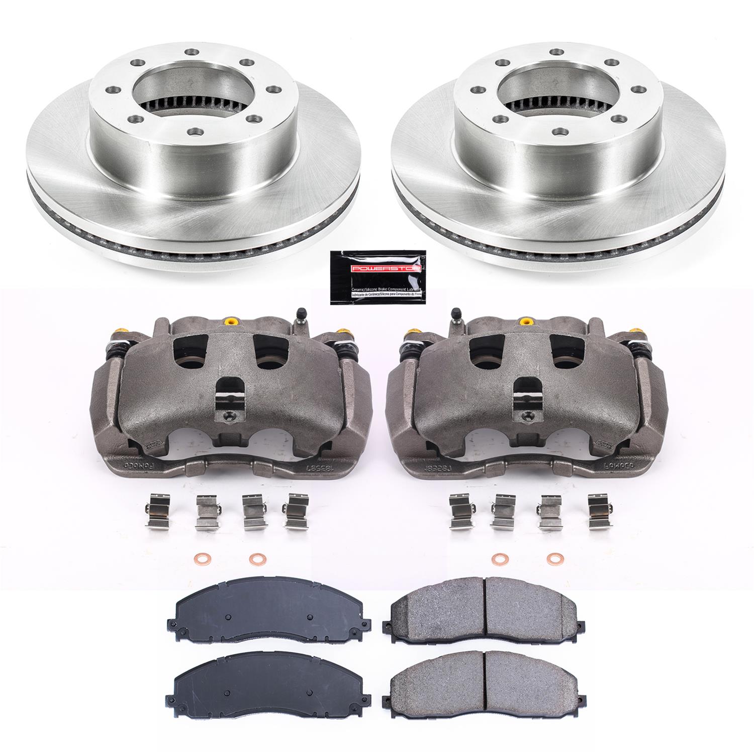 Power Stop 13-16 Ford F-450 Super Duty Front Autospecialty Kit w/Cals (2x psbAR85153, 1x psb16-1680, 1x psbL5486, 1x psbL5487) thumbnail 2