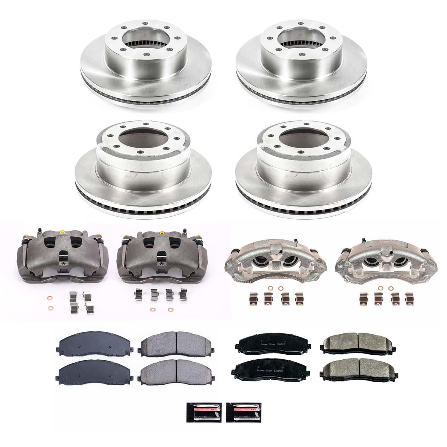 thumbnail image 2 of Front & Rear Ceramic Brake Pad Set For Ford F-250, F-350, F-450 Super Duty 6.2L-7.3L 2 of 5