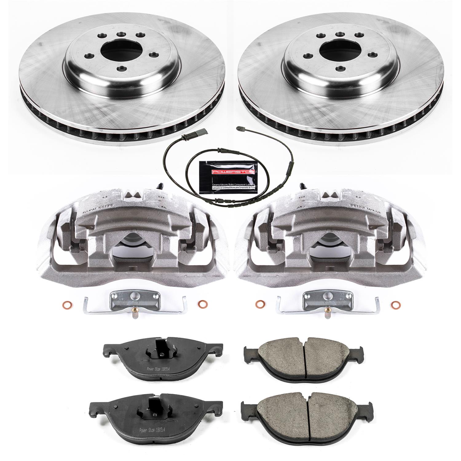 Power Stop 10-15 BMW 750i xDrive Front Autospecialty Kit w/Cals (1x psbSW-0456, 1x psbL6078, 1x psbL6079, 2x psbEBR1220, 1x psb16-1409) thumbnail 2