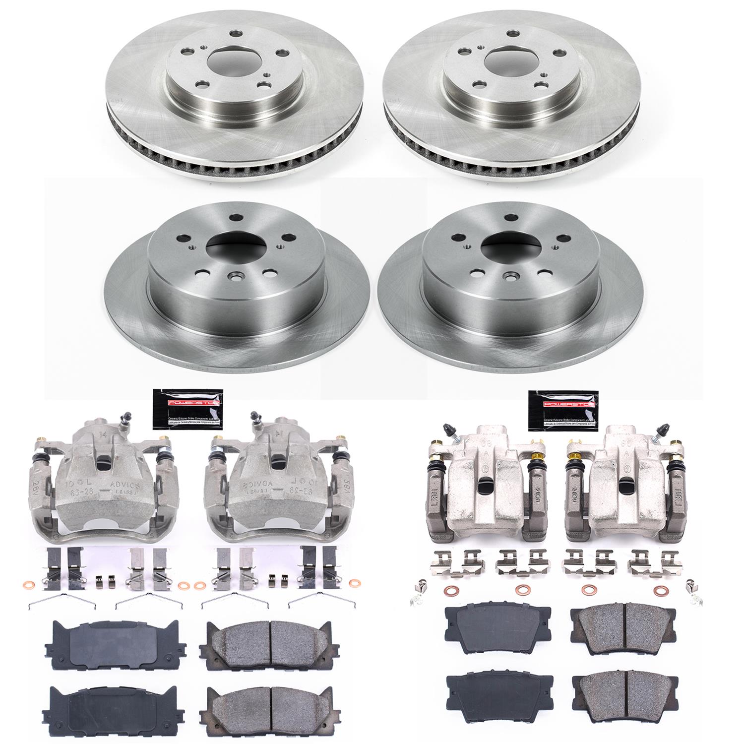 Power Stop 13-18 Lexus ES300h Front & Rear Autospecialty Brake Kit w/Calipers (1x psbKCOE3053, 1x psbKCOE6520) thumbnail 2