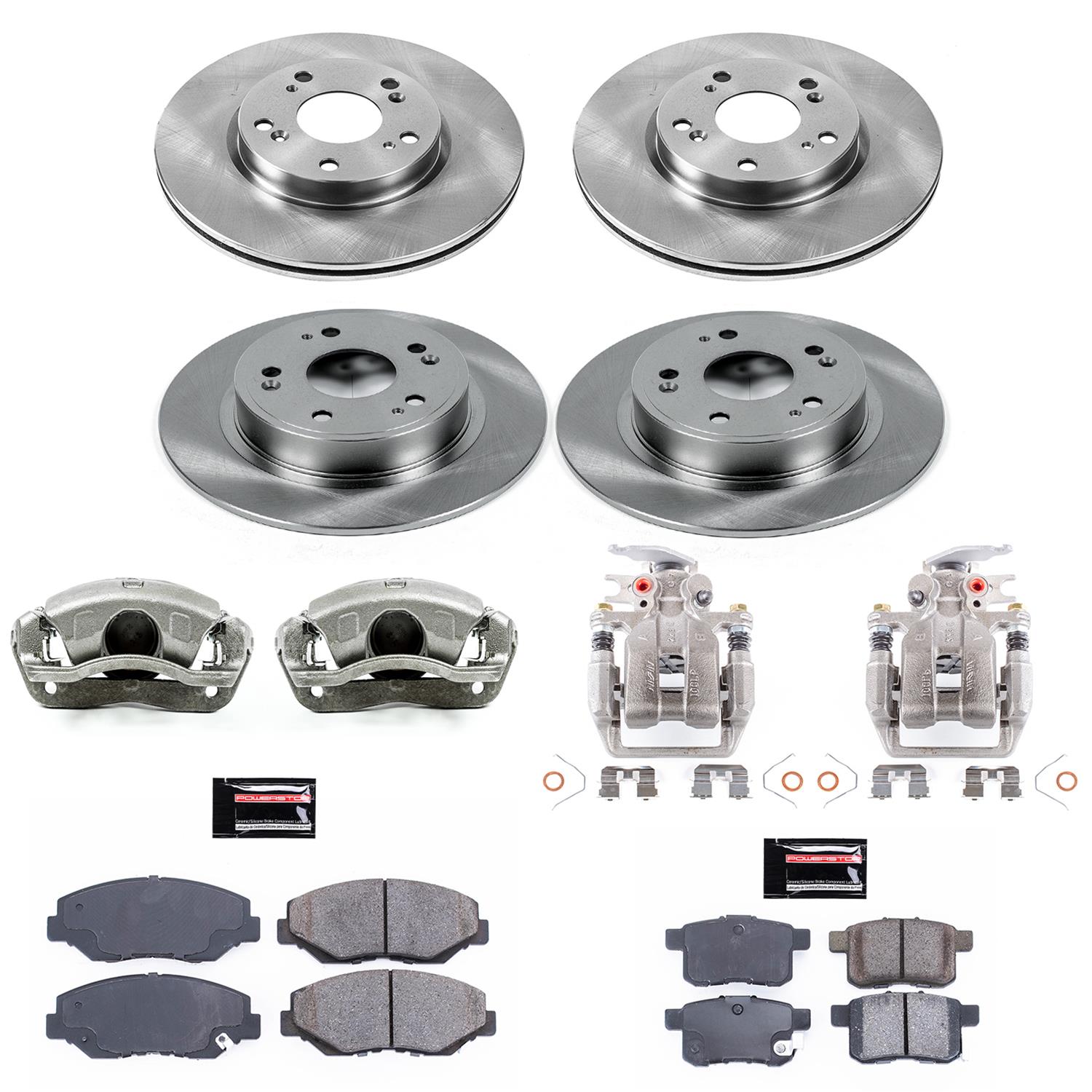 Power Stop 13-17 Honda Accord Front & Rear Autospecialty Brake Kit w/Calipers (1x psbKCOE5368A, 1x psbKCOE6490) thumbnail 2