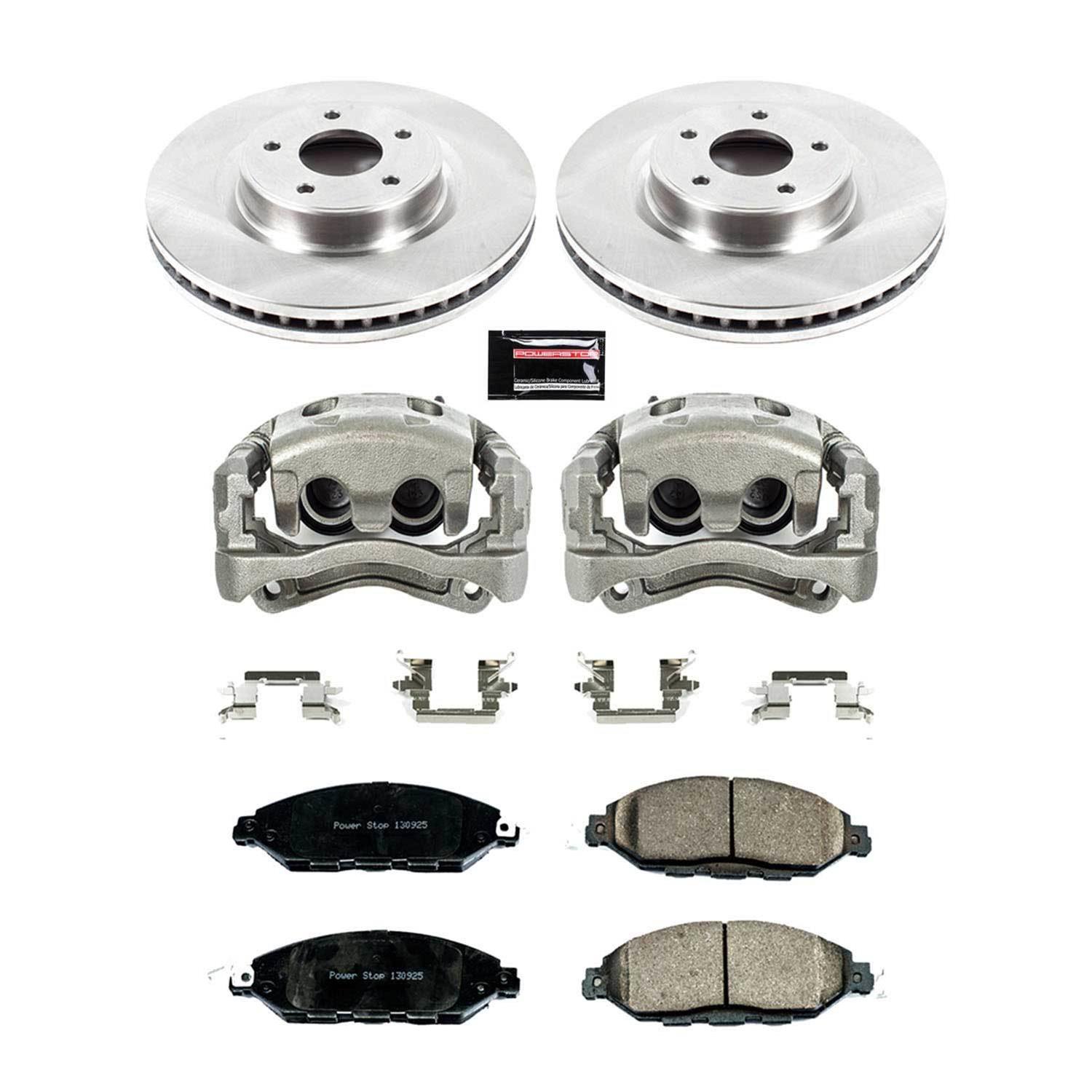 Power Stop 13-19 Nissan Pathfinder Front Autospecialty Kit w/Cals (1x psbL7100, 1x psbL7101, 2x psbJBR1559, 1x psb16-1649) thumbnail 2