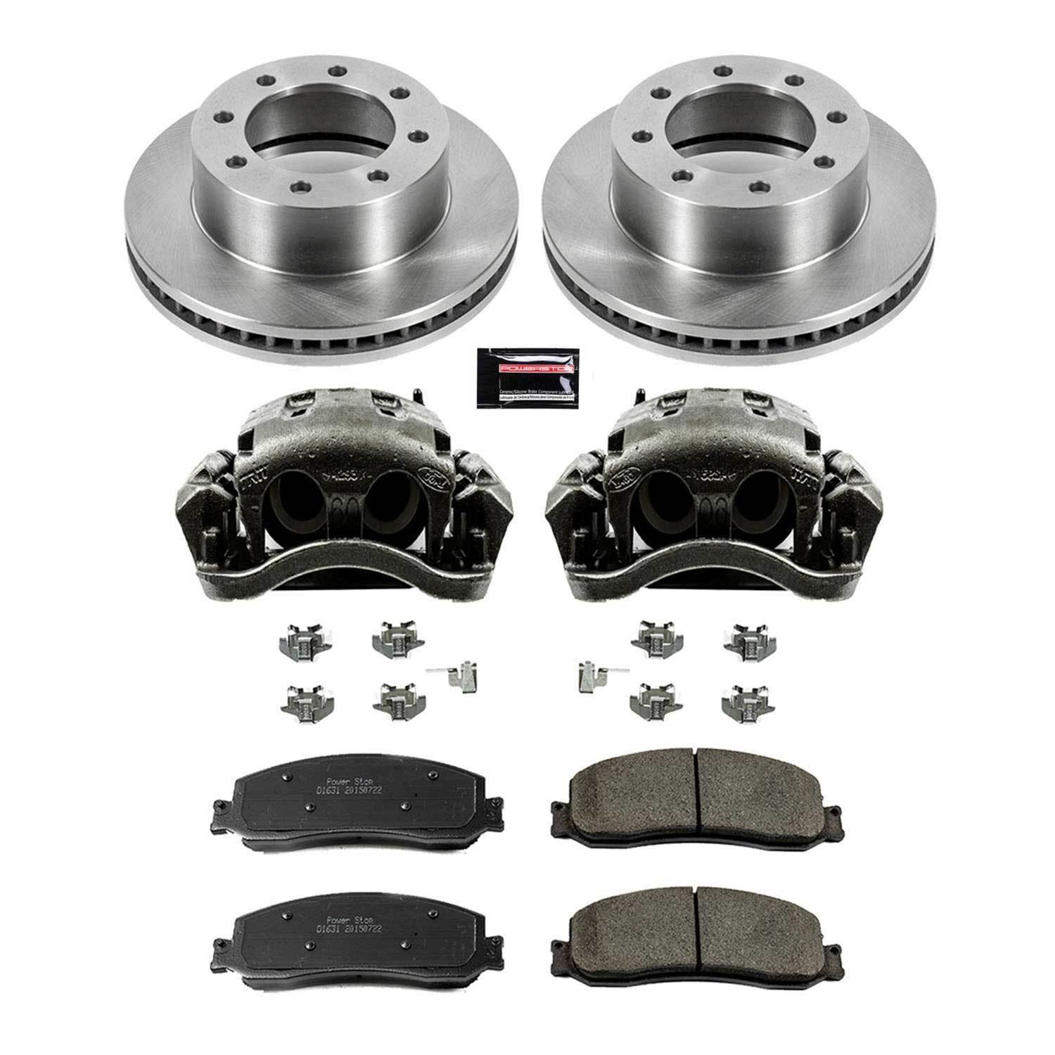 Power Stop 2012 Ford F-350 Super Duty Front Autospecialty Kit w/Cals (2x psbAR85107, 1x psbL5023, 1x psbL5022, 1x psb16-1631) thumbnail 2