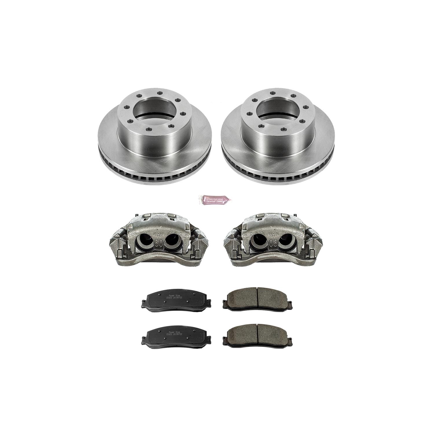 Power Stop 2012 Ford F-350 Super Duty Front Autospecialty Kit w/Cals (2x psbAR85107, 1x psbL4996, 1x psbL4997, 1x psb16-1631) thumbnail 2