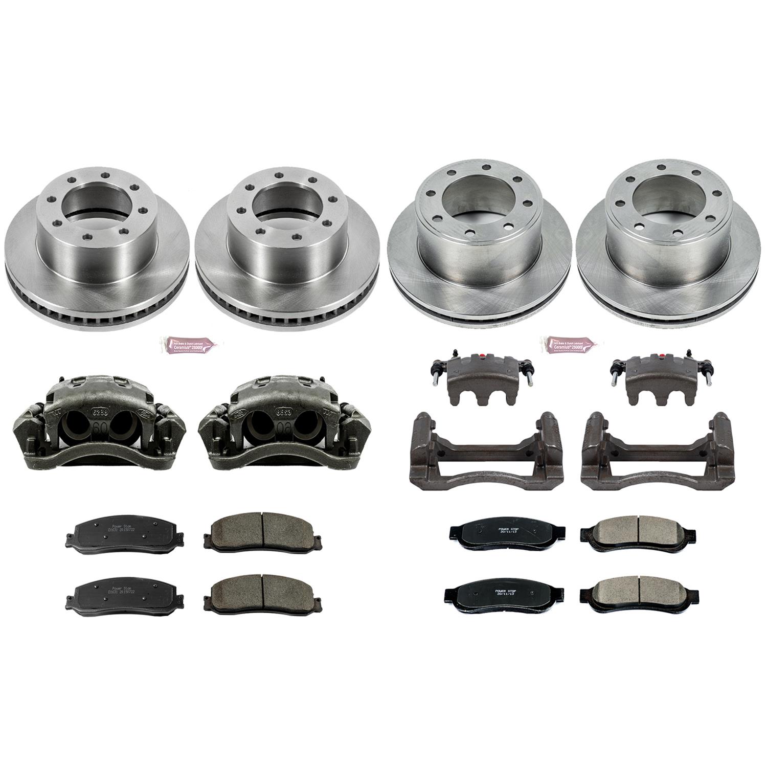 Power Stop 12-13 Ford F-250 Super Duty Front & Rear Autospecialty Kit w/Cals (Bundled Kit) thumbnail 2