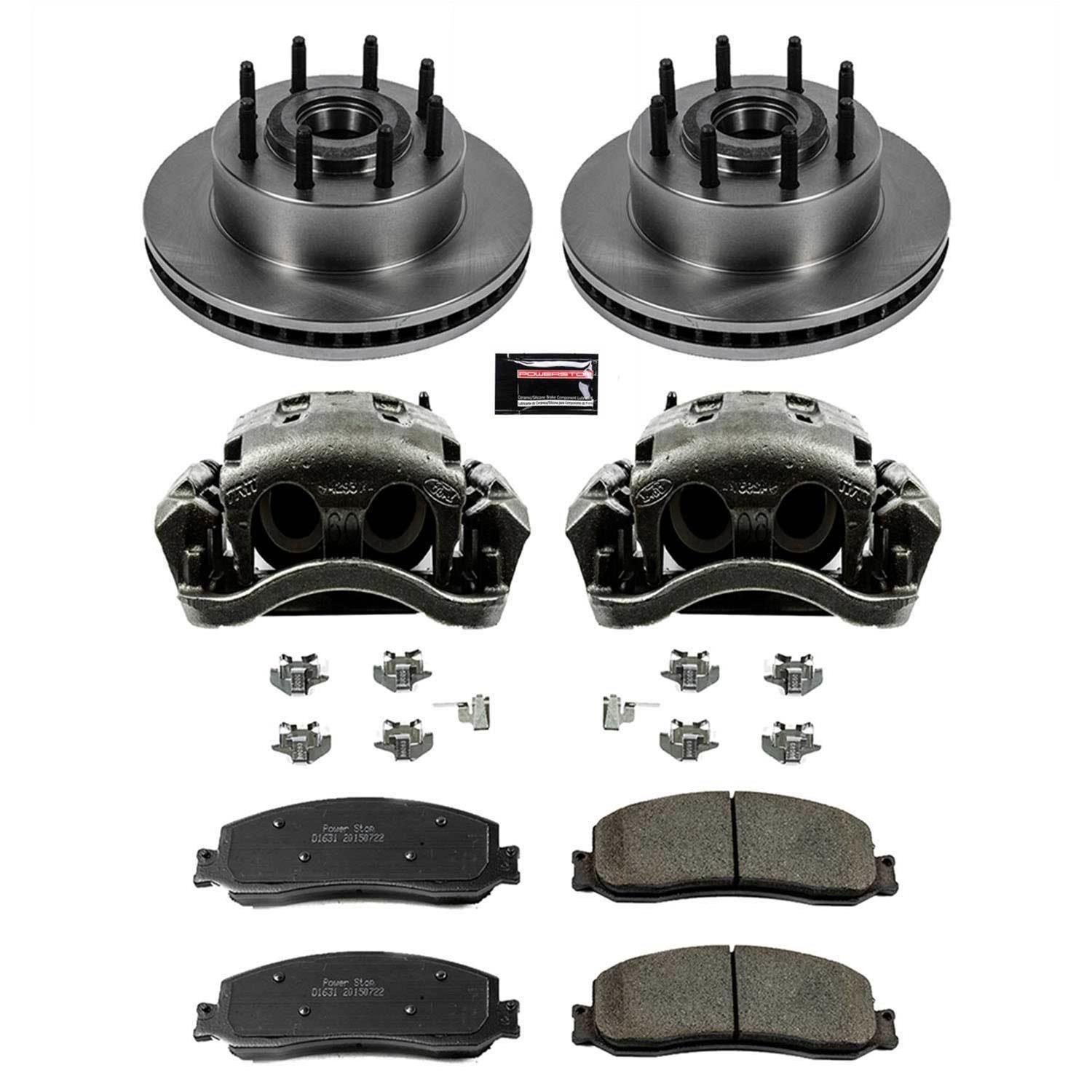Power Stop 2012 Ford F-350 Super Duty Front Autospecialty Kit w/Cals (2x psbAR85138, 1x psbL5023, 1x psbL5022, 1x psb16-1631) thumbnail 2