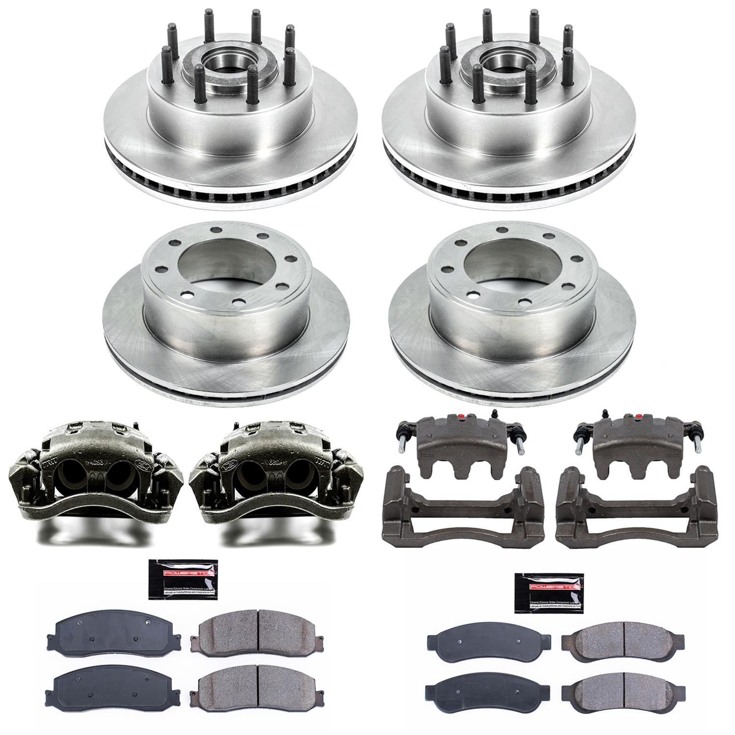 Power Stop 12-13 Ford F-250 Super Duty Front & Rear Autospecialty Kit w/Cals (Bundled Kit) thumbnail 2
