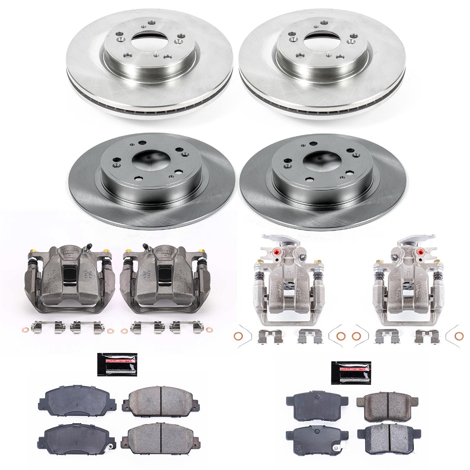 Power Stop 13-17 Honda Accord Front & Rear Autospecialty Brake Kit w/Calipers (1x psbKCOE5368A, 1x psbKCOE6777A) thumbnail 2