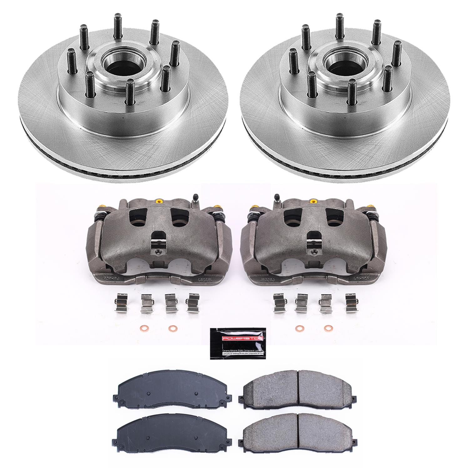Power Stop 13-22 Ford F-350 Super Duty Front Autospecialty Brake Kit w/Calipers (2x psbAR85169, 1x psb17-1680, 1x psbL5486, 1x psbL5487) thumbnail 2