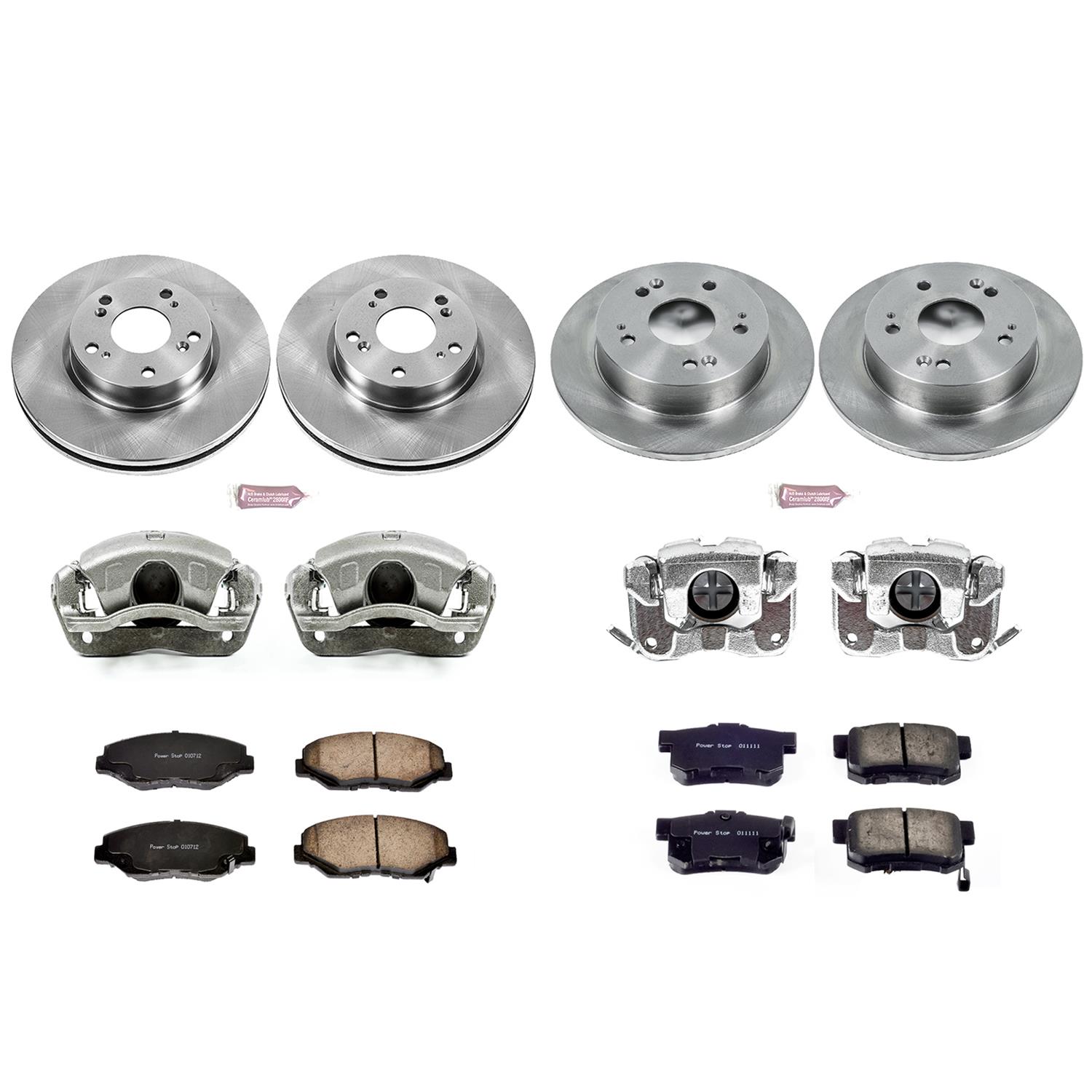 Power Stop 2013 Acura ILX Front & Rear Autospecialty Brake Kit w/Calipers (1x psbKCOE1243, 1x psbKCOE6490) thumbnail 2