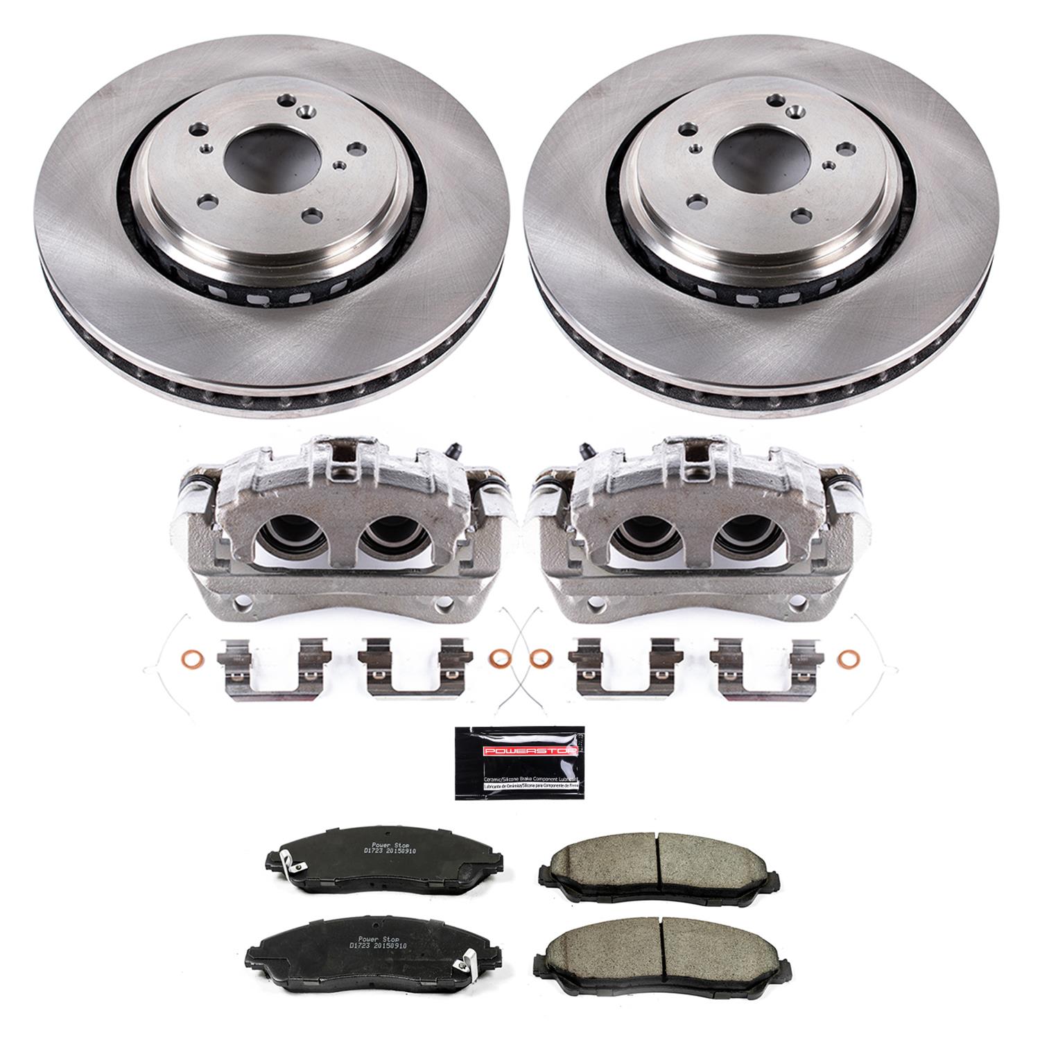 Power Stop 14-16 Acura MDX Front Autospecialty Kit w/Cals (1x psbL3826A, 1x psbL3827A, 2x psbJBR1589, 1x psb16-1723) thumbnail 2