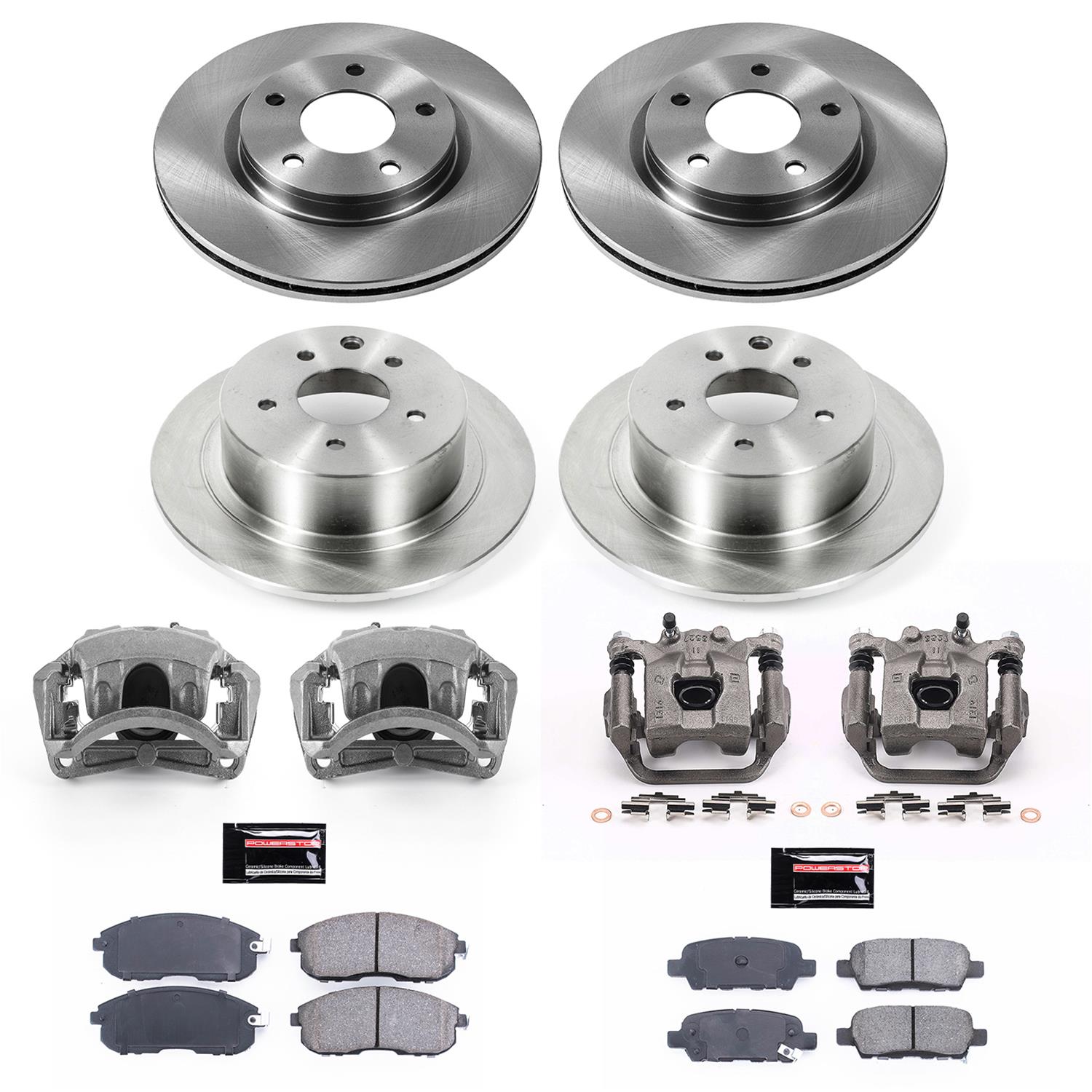 Power Stop 17-18 Nissan Sentra Front & Rear Autospecialty Brake Kit w/Calipers (1x psbKCOE6961, 1x psbKCOE098B) thumbnail 2