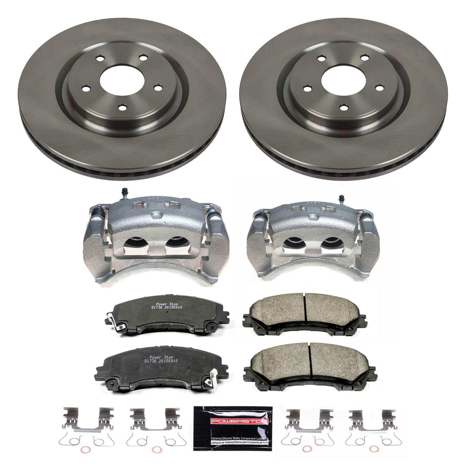 Power Stop 2019 Nissan Rogue Front Autospecialty Kit w/Calipers (1x psbKOE7034, 1x psbL7146, 1x psbL7147) thumbnail 2