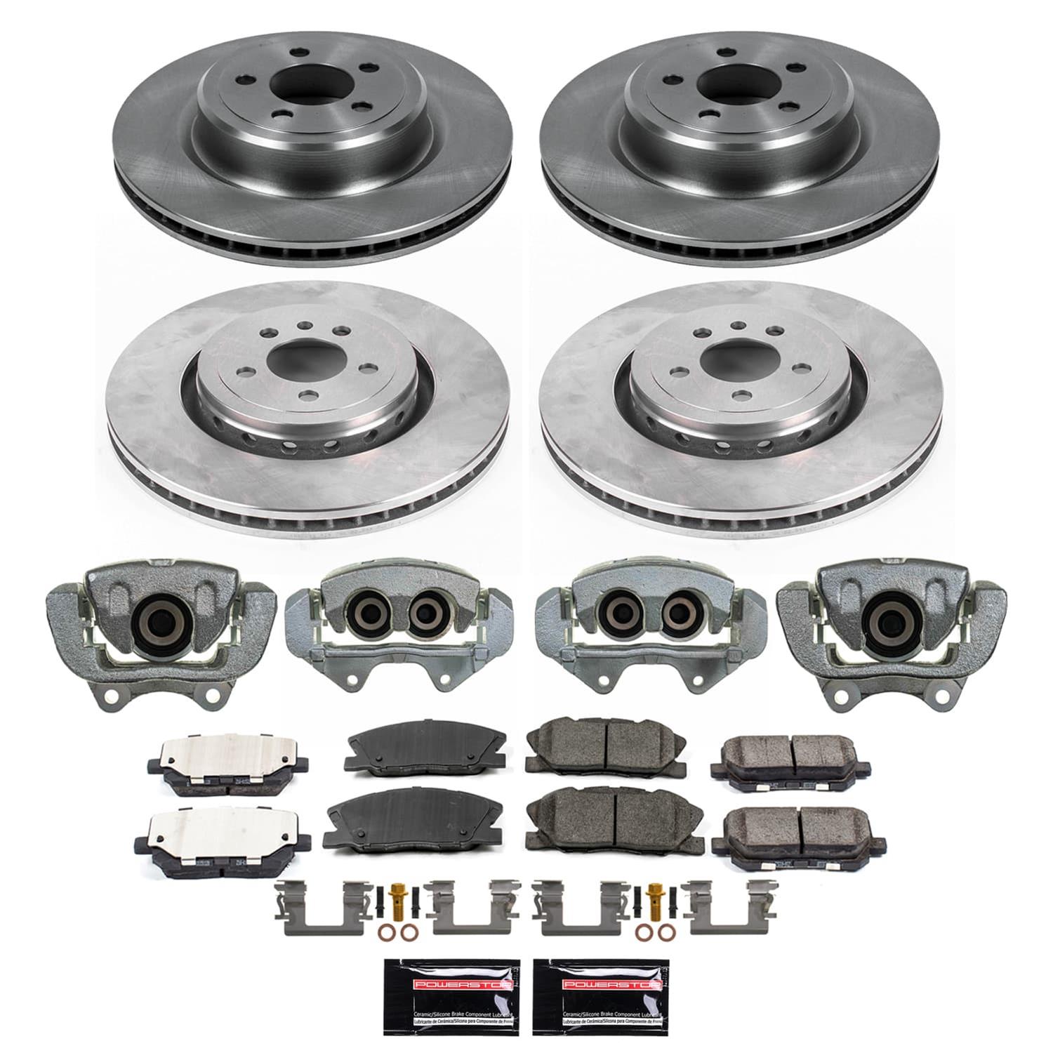 PowerStop Z17 Evolution Plus Stock Replacement Brake Kits with Calipers for 2015-2023 CHARGER - KCOE7051 Disc Kits, Calipers, Solid Surface Rotors, Cast Iron Calipers, Front and Rear, Dodge, Kit thumbnail 2