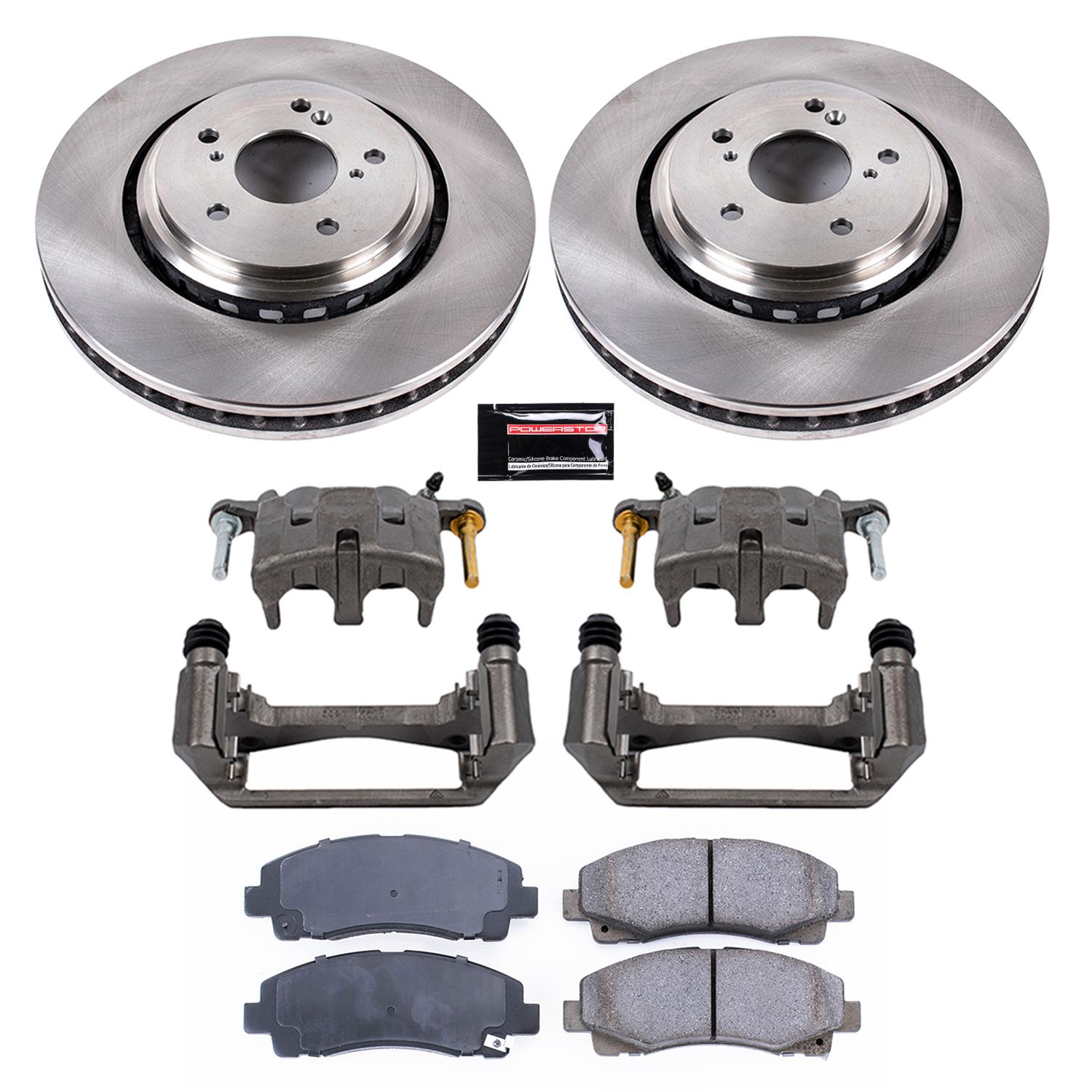 Power Stop 15-20 Acura TLX Front Autospecialty Kit w/Cals (2x psbJBR1589, 1x psbL3102, 1x psbL3103, 1x psb16-1584) thumbnail 2