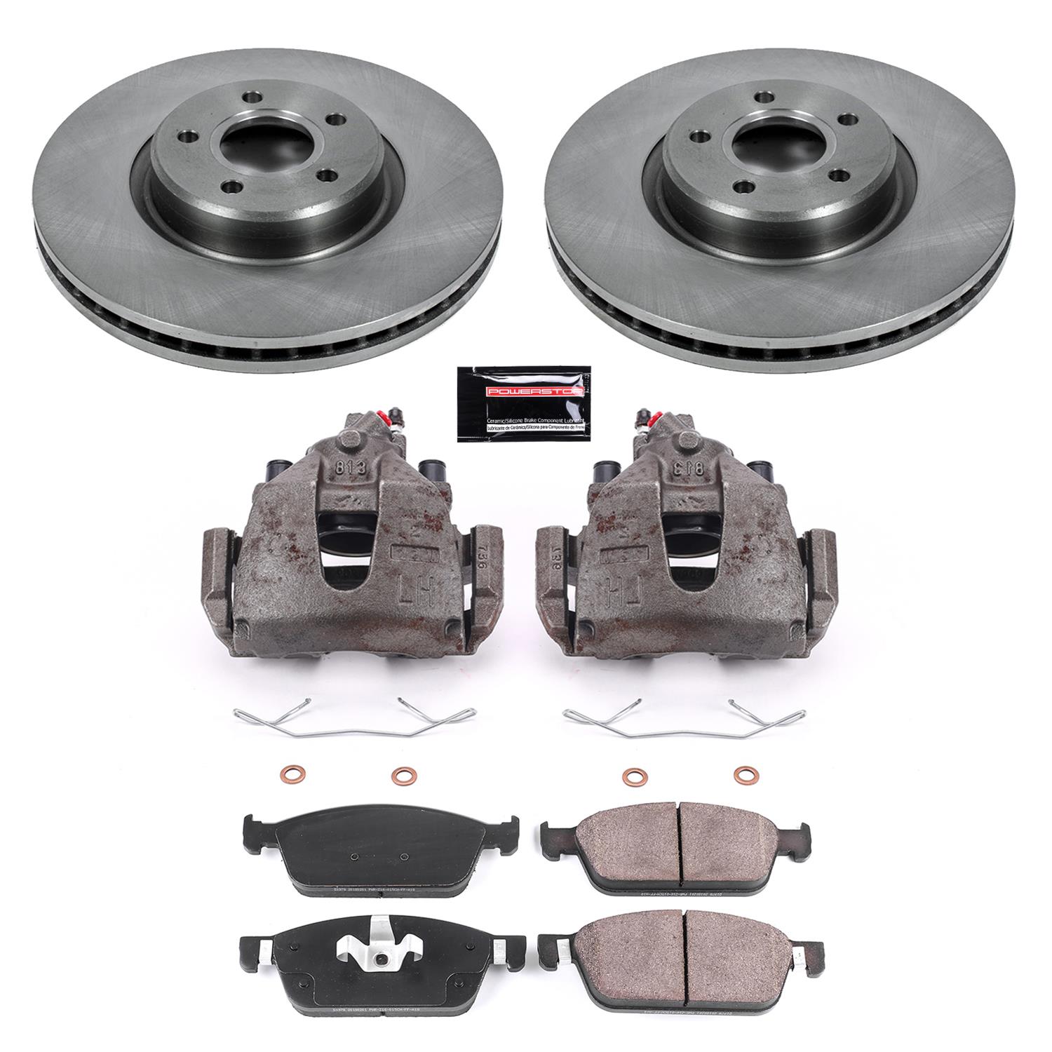 Power Stop 17-19 Ford Escape Front Autospecialty Kit w/Cals (1x psbL5482, 1x psbL5483, 2x psbEBR897, 1x psb16-1978) thumbnail 2