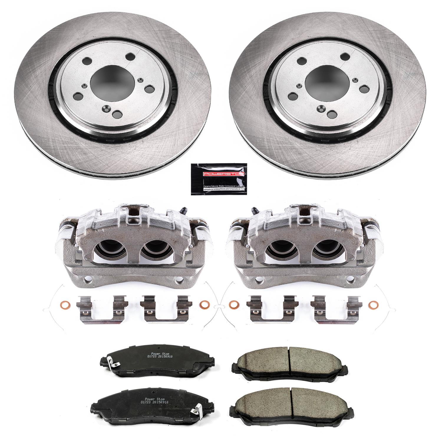 Power Stop 17-20 Honda Ridgeline Front Autospecialty Kit w/Cals (1x psbL3826A, 1x psbL3827A, 2x psbJBR1590, 1x psb16-1723) thumbnail 4