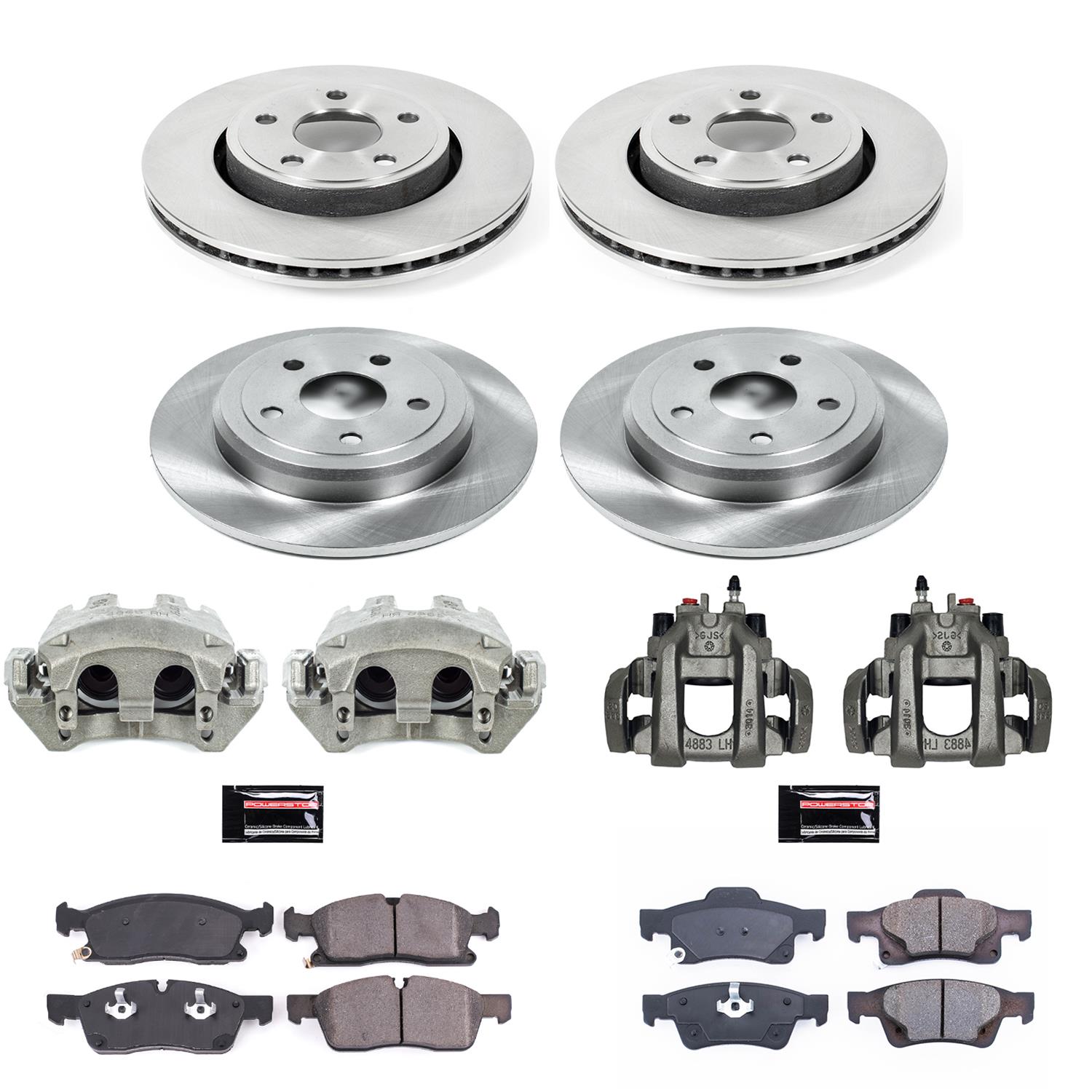 Power Stop 17-19 Jeep Grand Cherokee Front & Rear Autospecialty Kit w/Cals (Bundled Kit) thumbnail 2