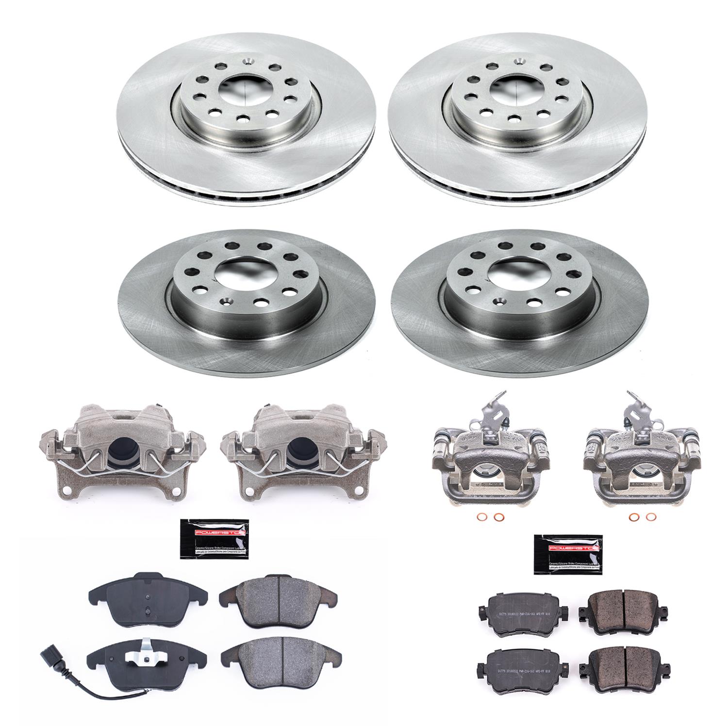 Power Stop 15-18 Volkswagen Passat Front & Rear Autospecialty Brake Kit w/Calipers (1x psbKCOE7053, 1x psbKCOE2963) thumbnail 2