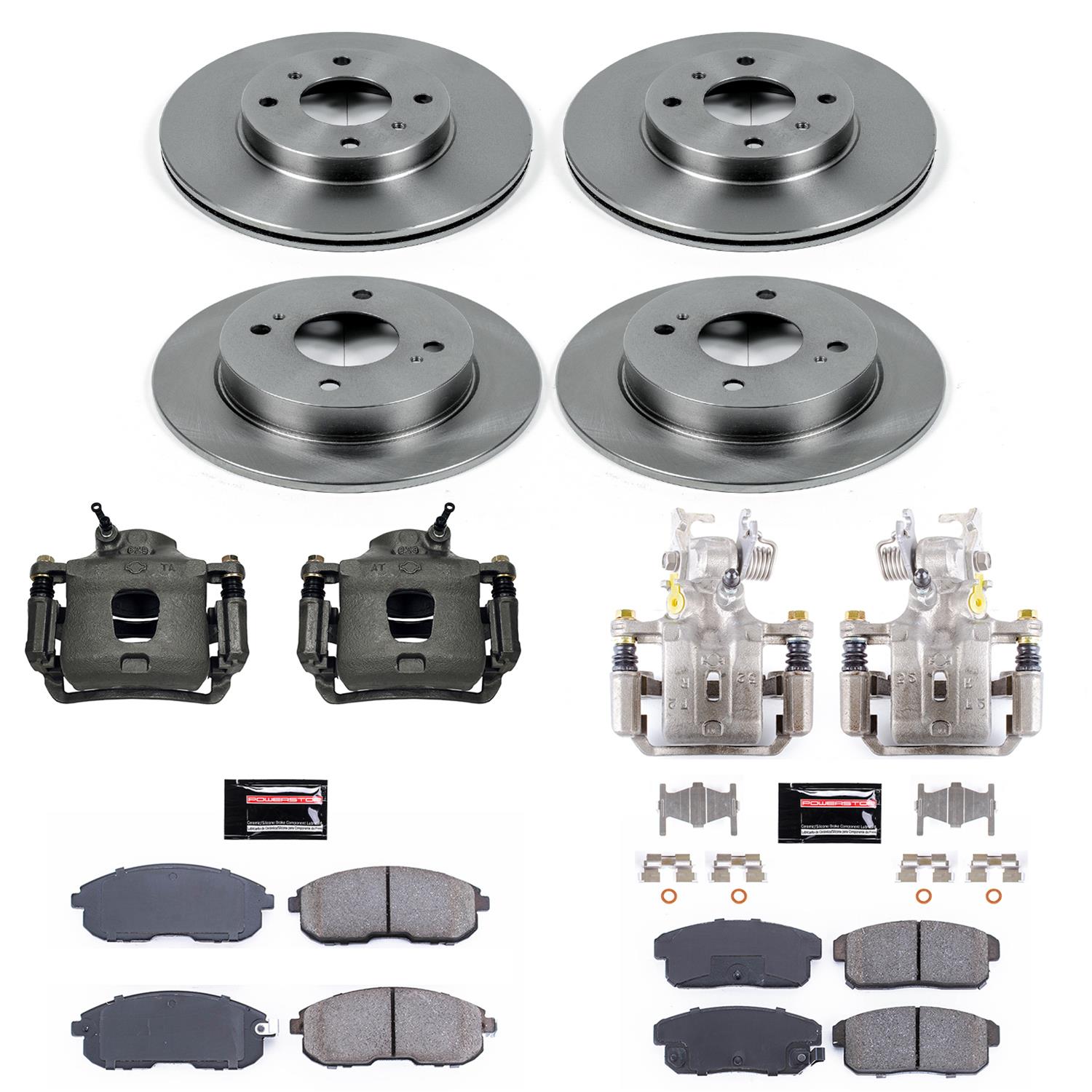 Power Stop 02-06 Nissan Sentra Front & Rear Autospecialty Brake Kit w/Calipers (1x psbKCOE749, 1x psbKCOE741A) thumbnail 2