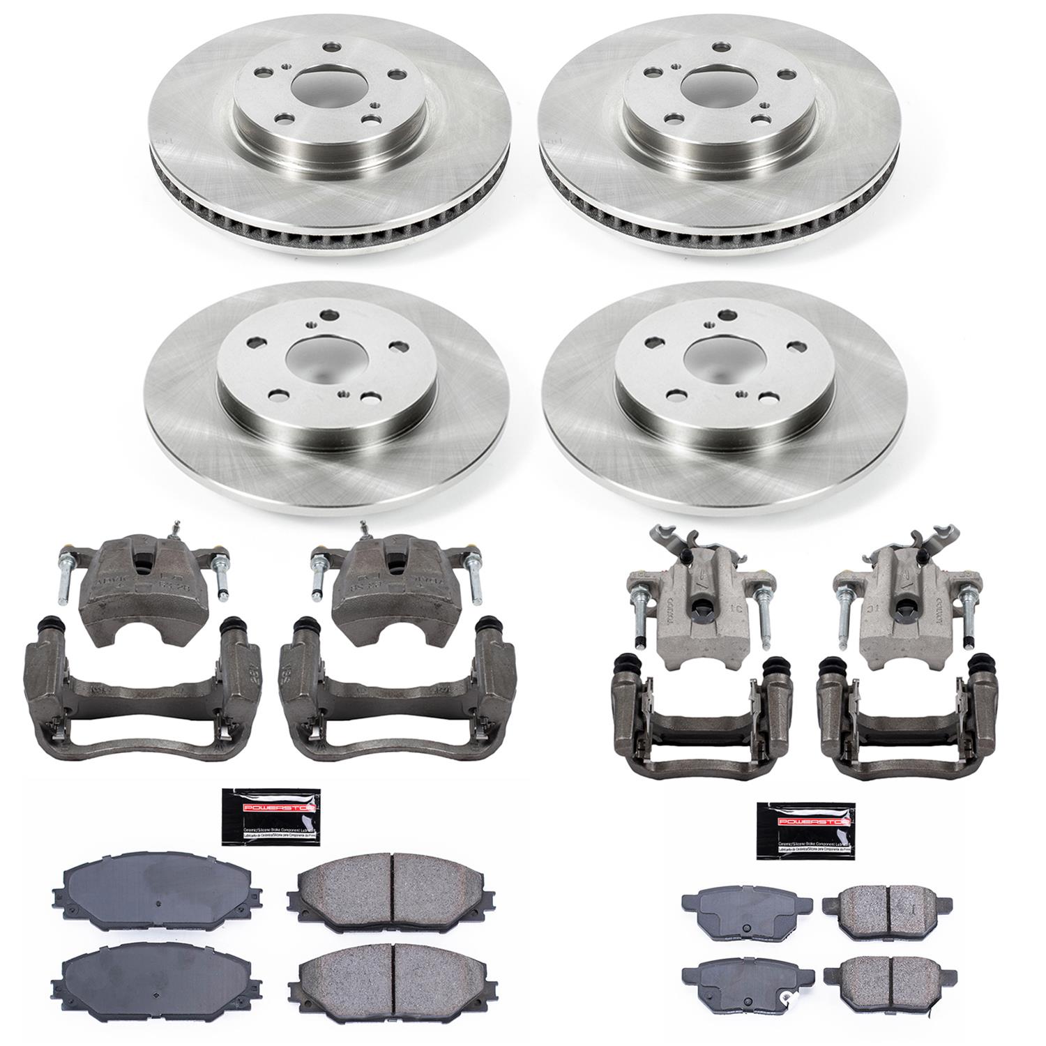 Power Stop 2016 Scion iM Front & Rear Autospecialty Brake Kit w/Calipers (1x psbKCOE3054, 1x psbKCOE7753) thumbnail 2