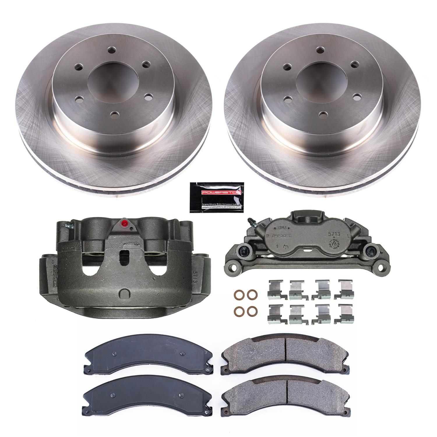 Power Stop 16-22 Nissan Titan XD Front Autospecialty Brake Kit w/Calipers (2x psbJBR1754, 1x psb17-1565, 1x psbL6862, 1x psbL6863) thumbnail 2