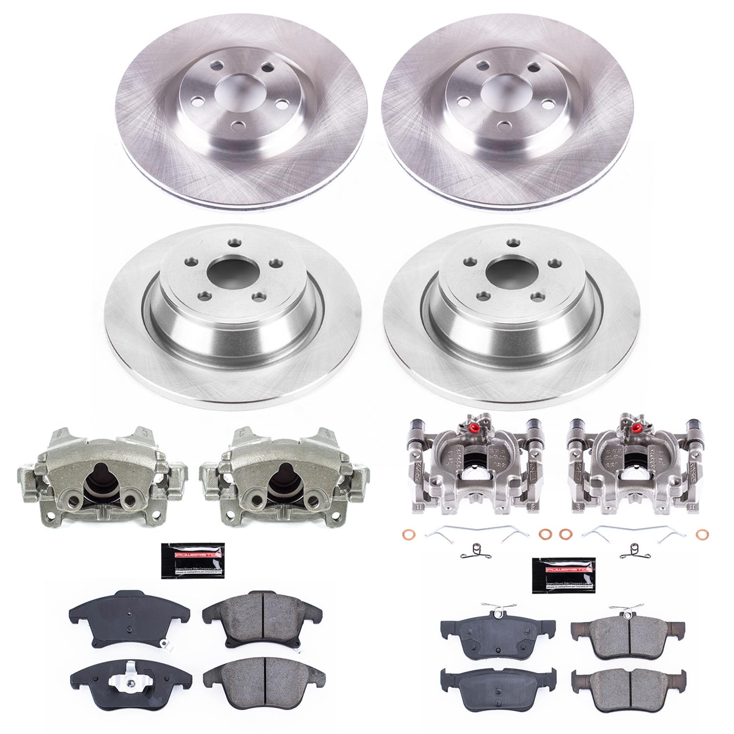 Power Stop 17-20 Lincoln MKZ Front & Rear Autospecialty Kit w/Cals (Bundled Kit) thumbnail 2
