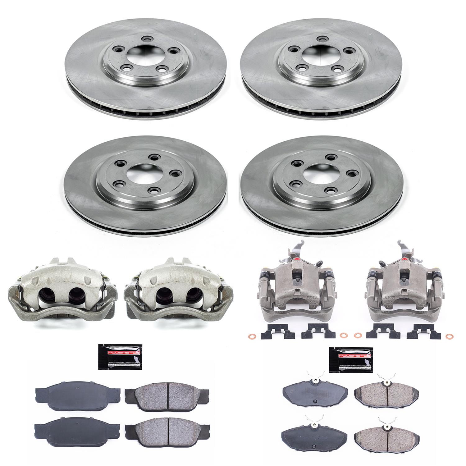 Power Stop 00-06 Lincoln LS Front & Rear Autospecialty Brake Kit w/Calipers (1x psbKCOE1351, 1x psbKCOE1361) thumbnail 2