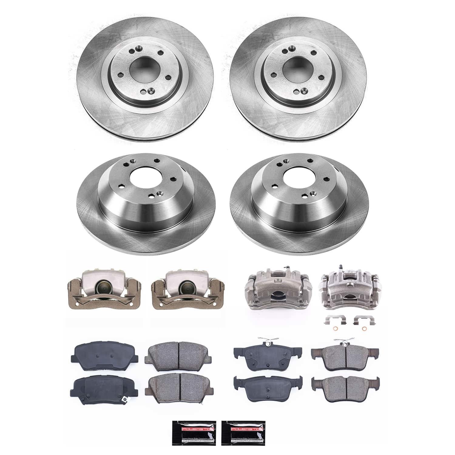 Power Stop 13-16 Hyundai Santa Fe Sport Front and Rear Autospecialty Kit w/Cals (Bundled Kit) thumbnail 2